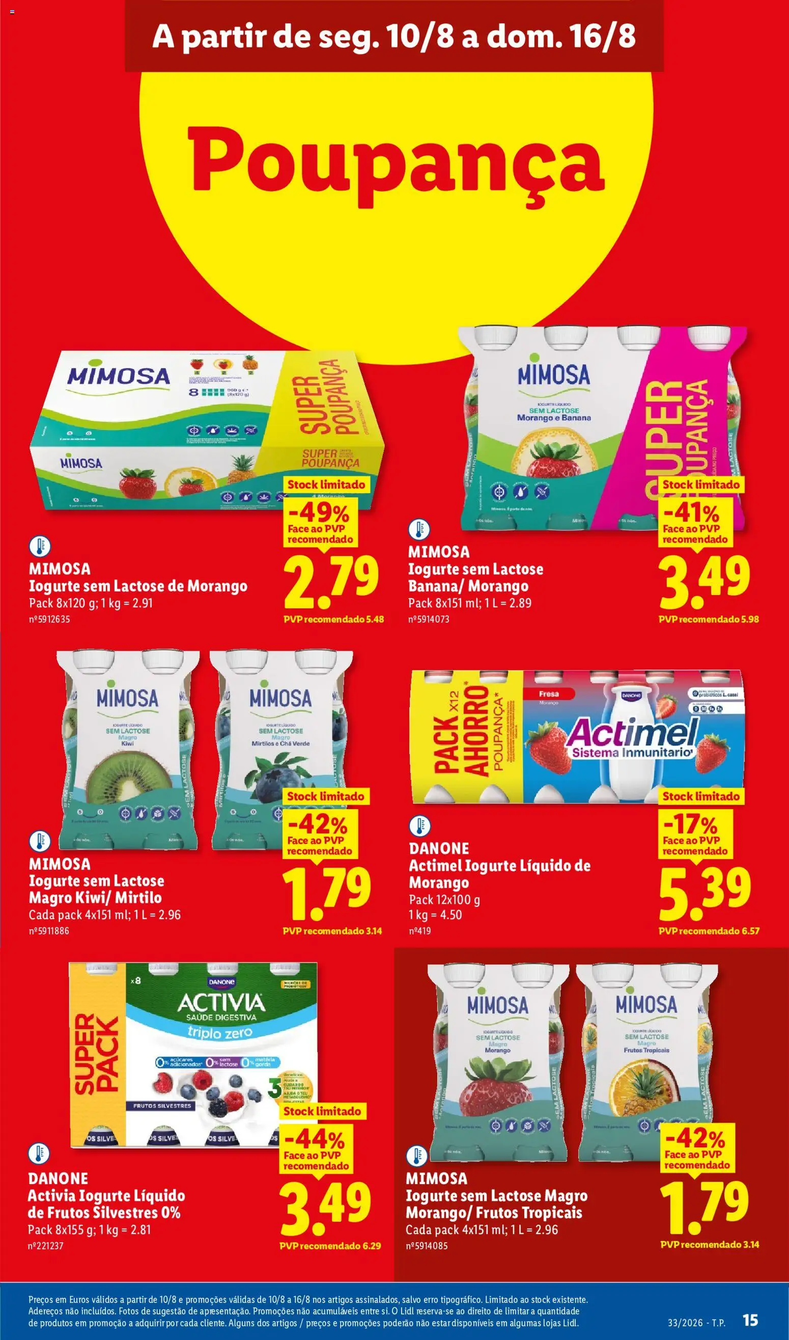 Lidl folheto │ válido de 10/08/2026 | Página: 15 | Produtos: Probióticos, Chá verde, Iogurte, Chá