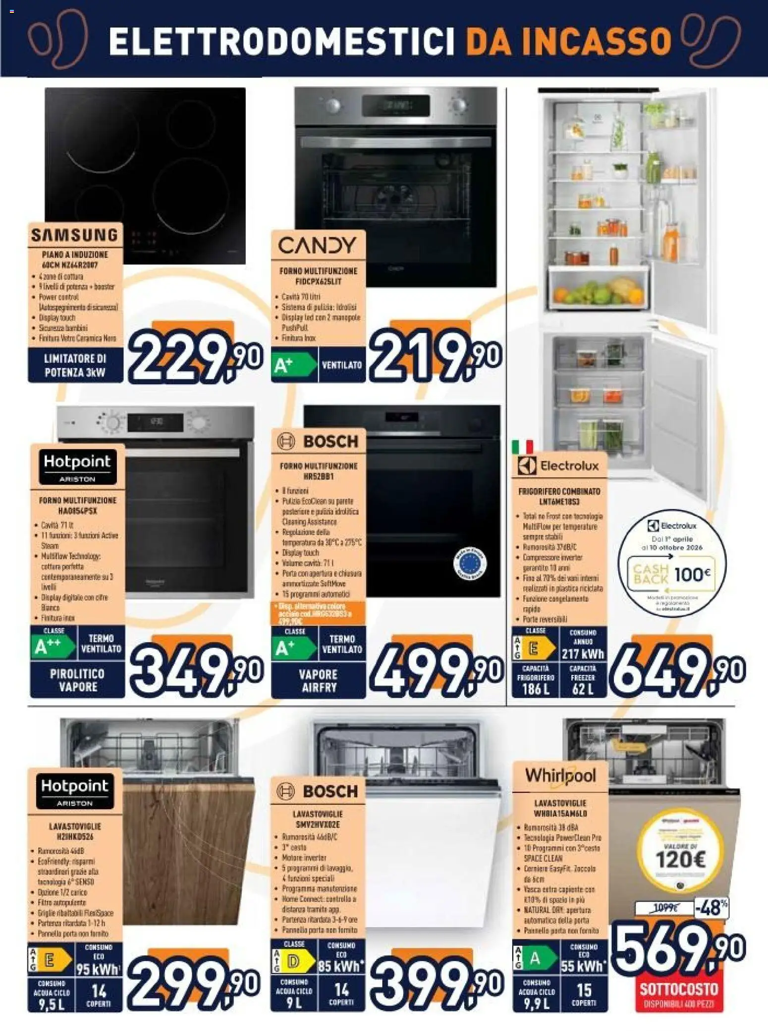 Volantino Unieuro del 22.05.2026 | Pagina: 27 | Prodotti: Acqua, Lavastoviglie, Frigorifero, Forno