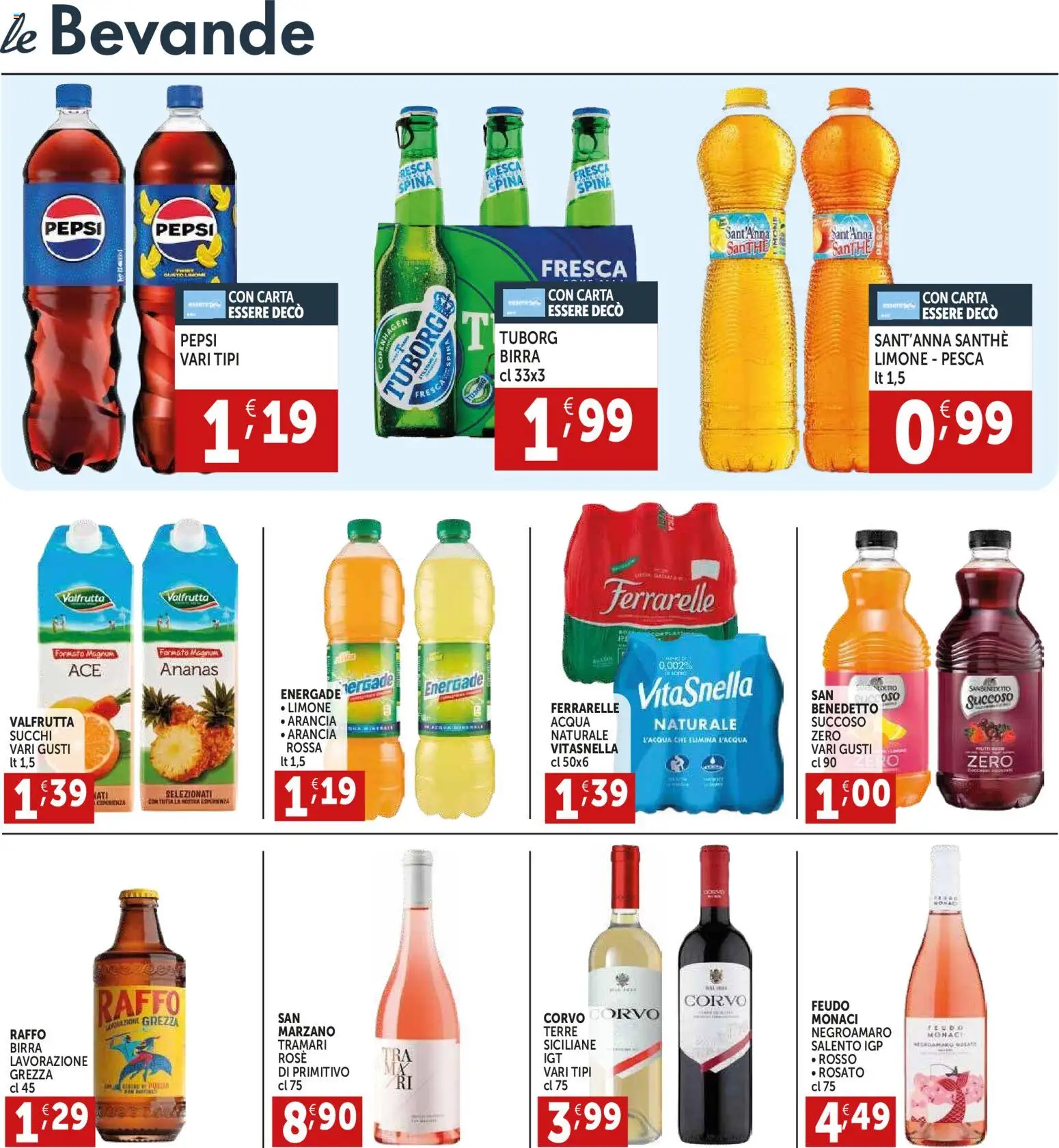 Volantino Decò del 18.06.2026 | Pagina: 10 | Prodotti: Acqua, Pesca, Arancia, Ferrarelle