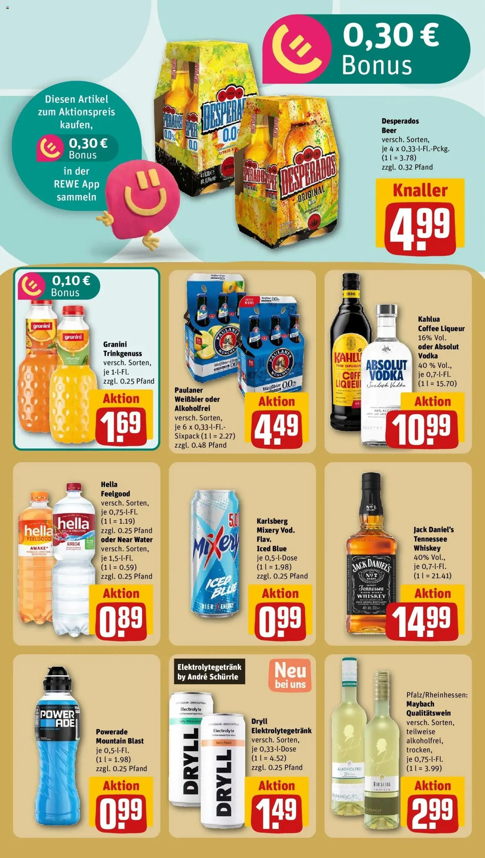 Rewe Prospekt München – gültig ab 29.06.2026 | Seite: 13 | Produkte: Jack Daniel's, Powerade, Granini, Mixery