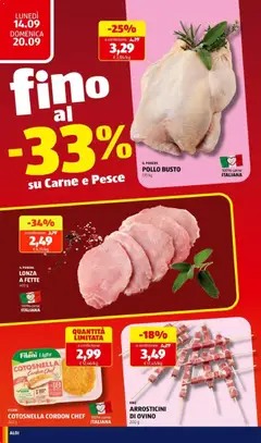 Anteprima del volantino Aldi volantino valido a partire dal 14/09/2026 | Pagina: 10 | Prodotti: Pollo, Carne, Arrosticini, Ovino