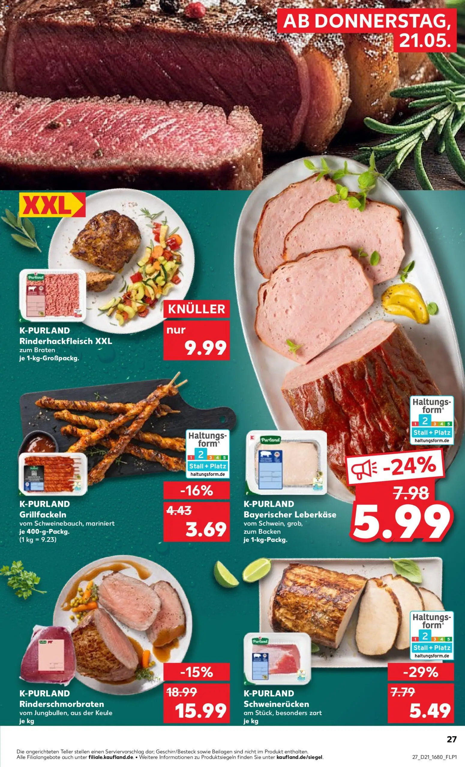 Kaufland Prospekt Speyer	 – gültig ab 21.05.2026 | Seite: 27 | Produkte: Schweinerucken, Leberkase