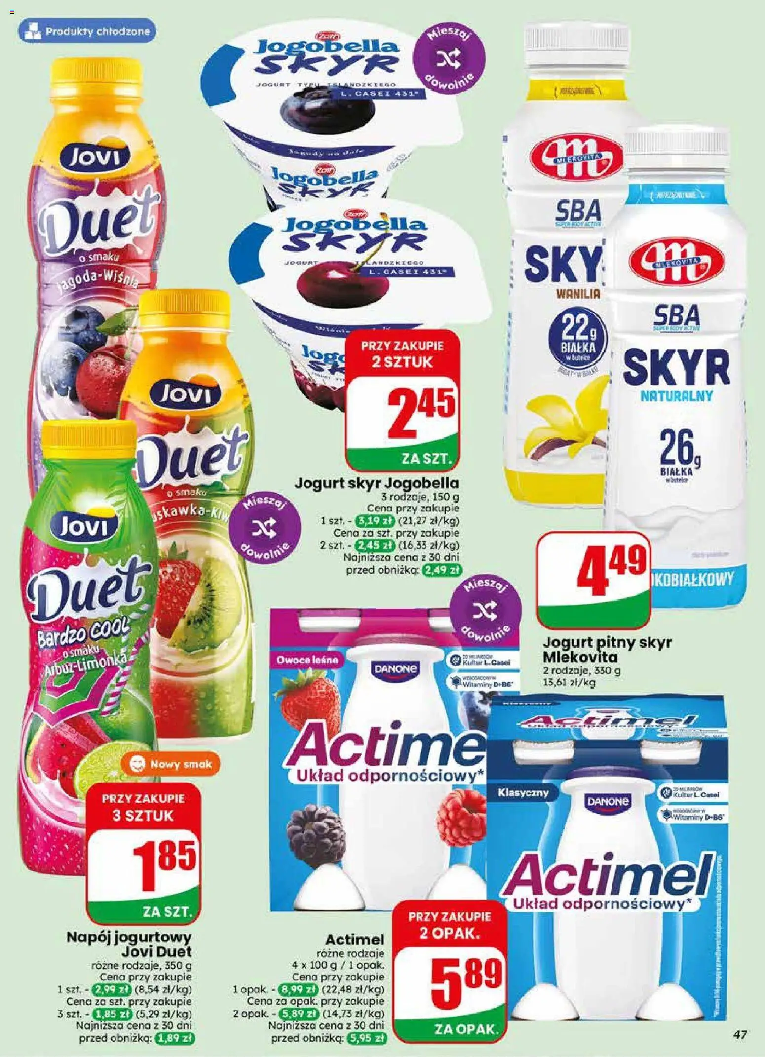 Dino gazetka od 10.06.2026 | Strona: 47 | Produkty: Jogurt pitny, Jogurt, Owoce, Skyr