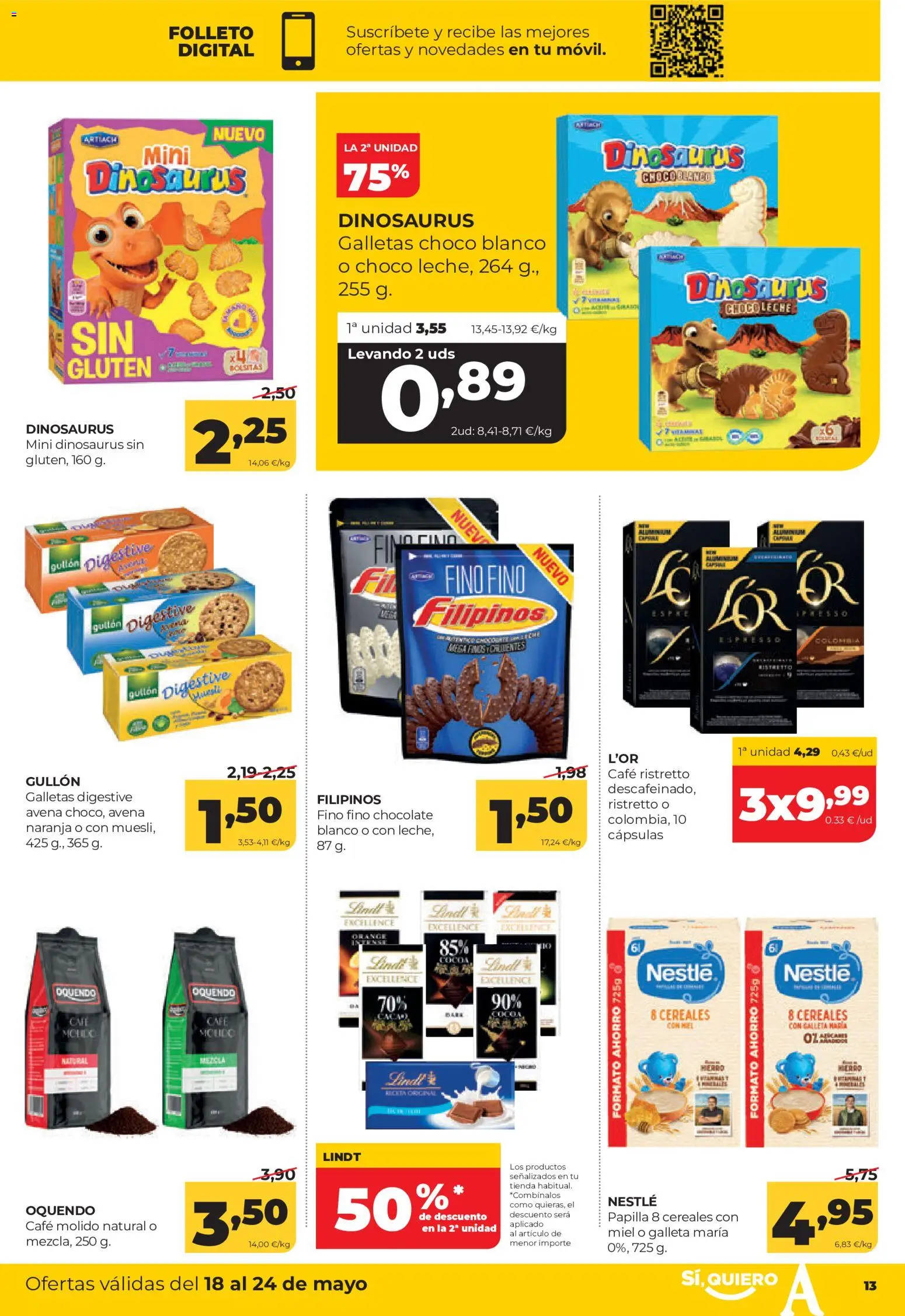 Alimerka folleto Castilla y León │ válido desde el 18.05.2026 | Página: 13 | Productos: Café, Café molido, Κεραία, Galletas