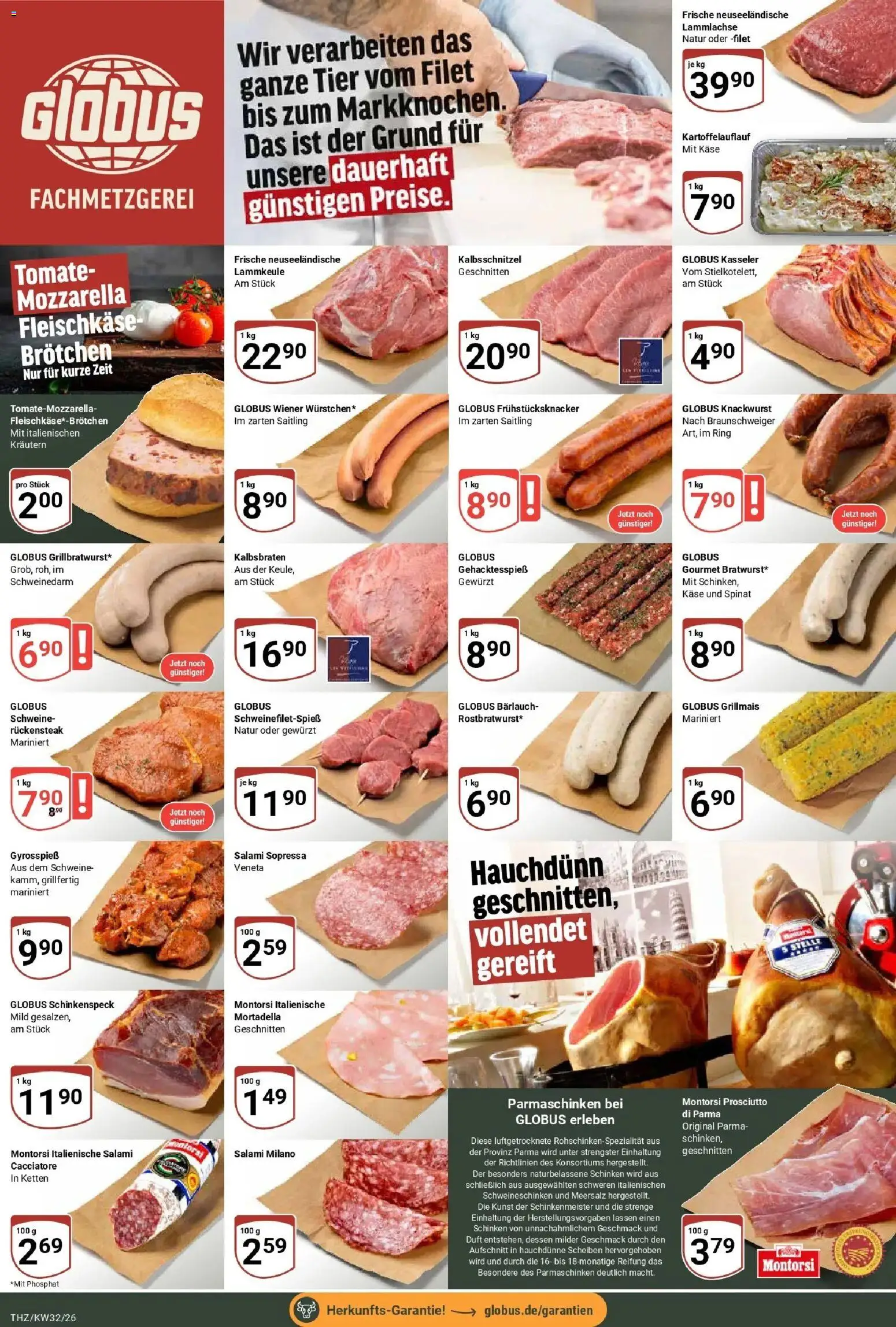 Globus Prospekt Zeitz (ab 03.08.2026) » Angebote online | Seite: 8 | Produkte: Käse, Mozzarella, Salami, Schinken