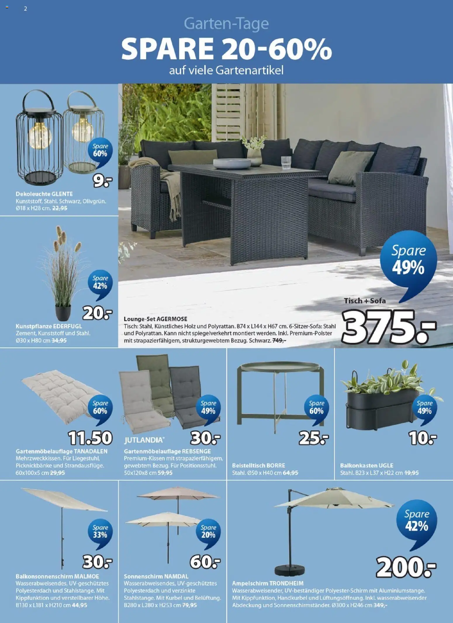 JYSK aktionen – gültig ab 27.05.2026 | Seite: 2 | Produkte: Tisch, Sofa, Beistelltisch