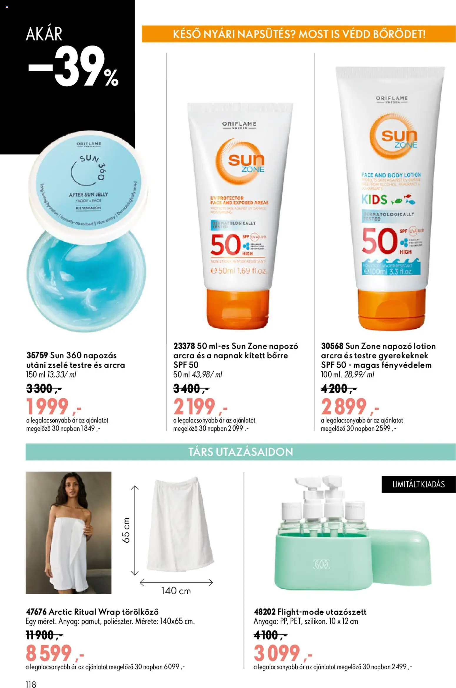Oriflame akciós ujság - amely érvényes a következő dátumtól: 2026.08.19. | Oldal: 118 | Termékek: Törölköző, Body