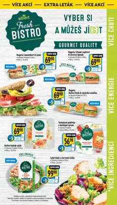 Náhled letáku Kuřecí kebab salát, chlazený • balený • 230 g od 08.07.2026 | Strana: 41 | Produkty: Špenát, Kuře, Bageta, Camembert