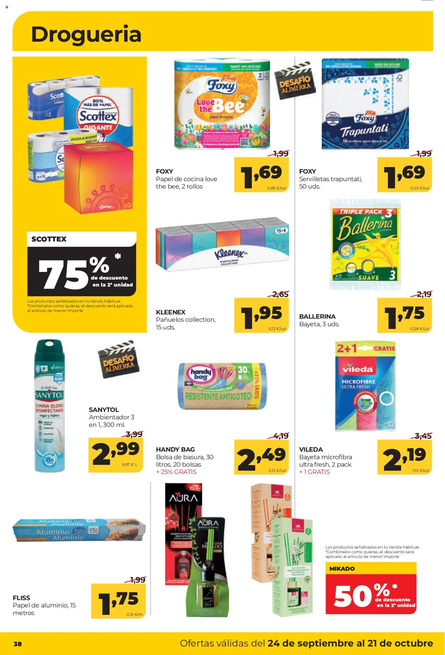 Alimerka folleto Castilla y León │ válido desde el 24/09/2026 | Página: 38 | Productos: Bolsa, Cocina, Ambientador