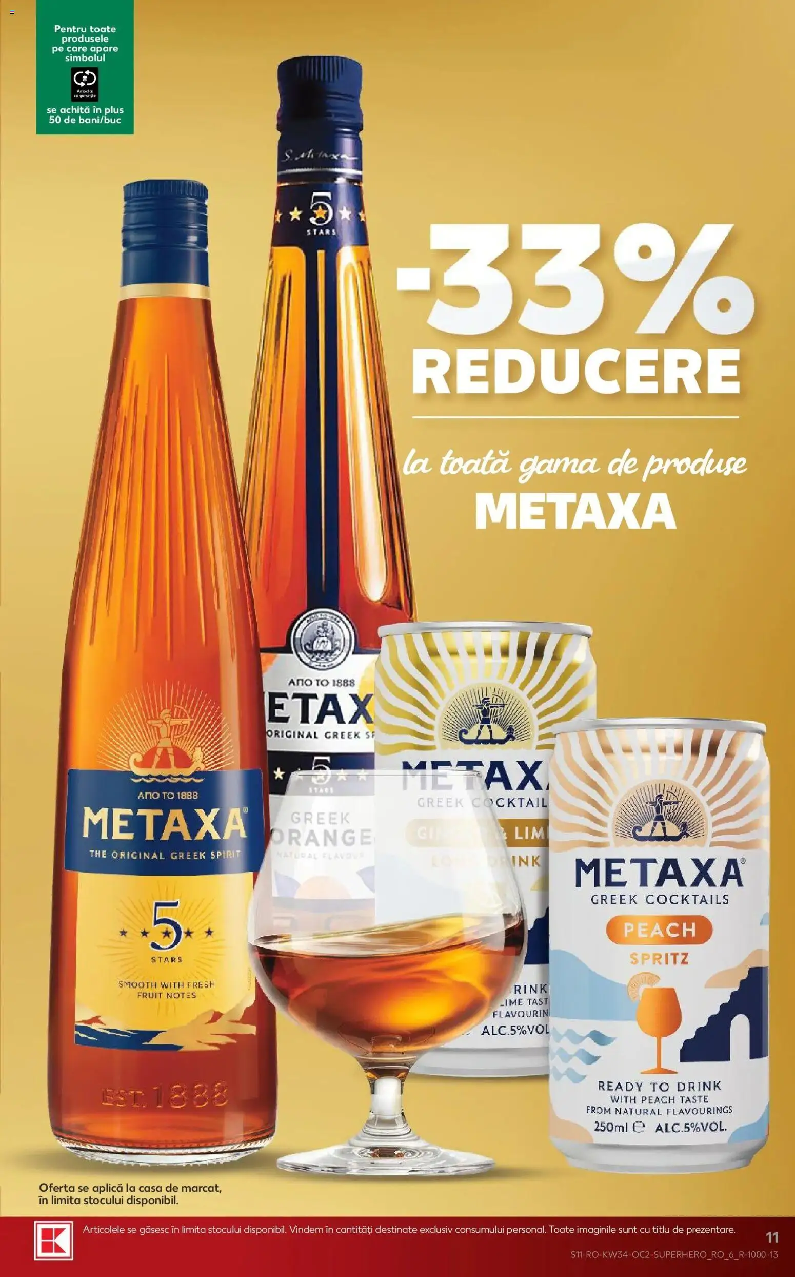 Kaufland Craiova 19.08.2026 - Revista si Oferta | Pagină: 11 | Produse: Aplică, Metaxa, Cocktail, Plus