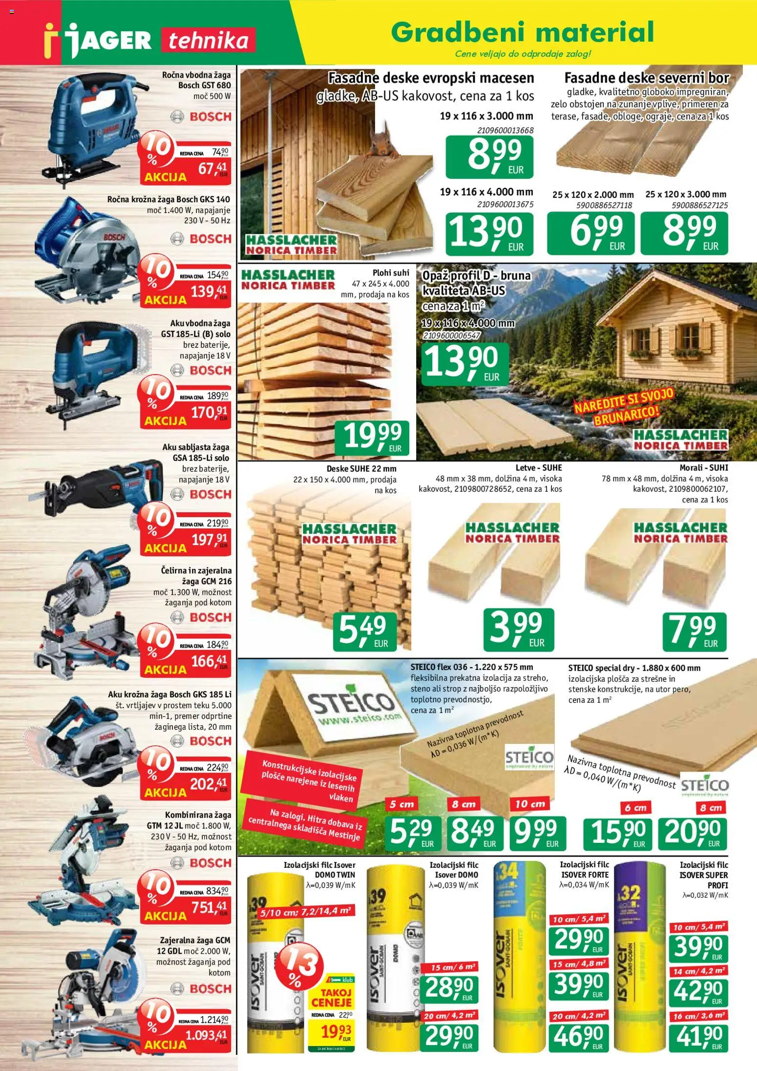 Novi Jager katalog ponudbe – veljaven od 05.08.2026 | Stran: 2 | Izdelki: Kos, Krožna žaga