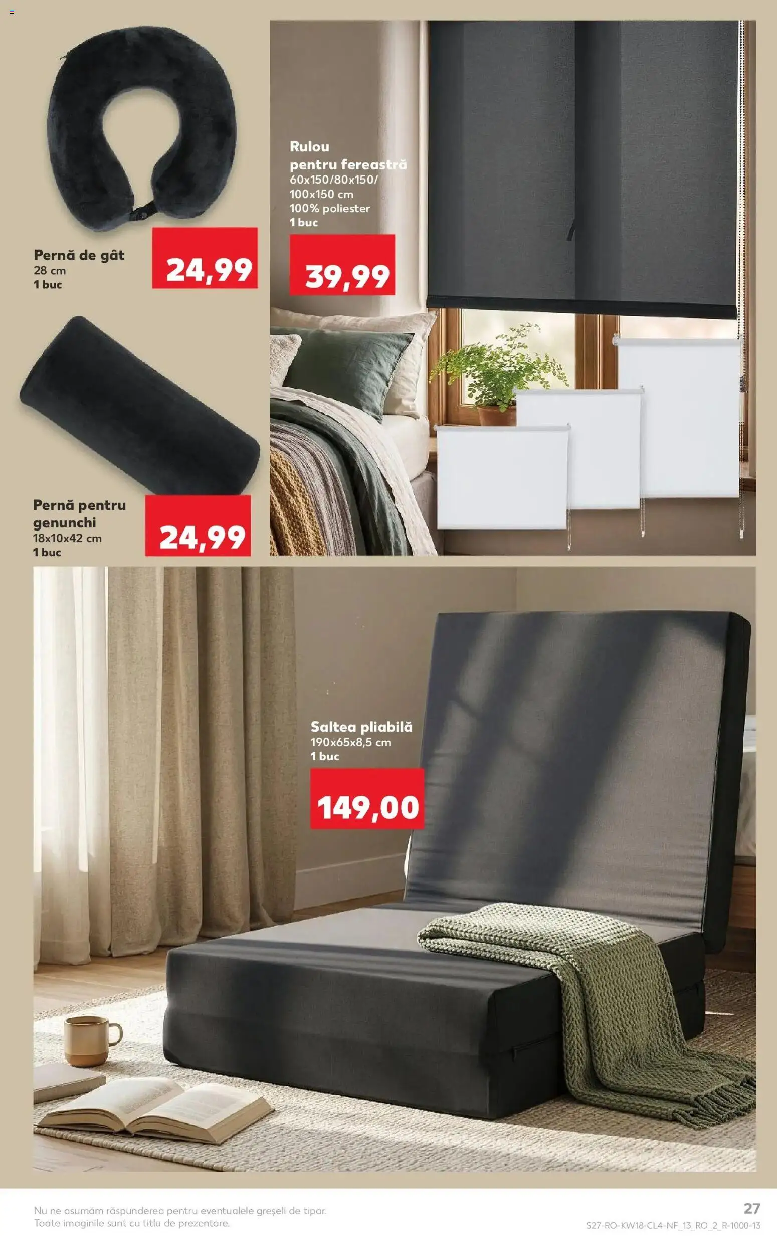 Noul catalog Kaufland – valabil de la 29.04.2026 | Pagină: 27 | Produse: Saltea, Pernă, Fereastră