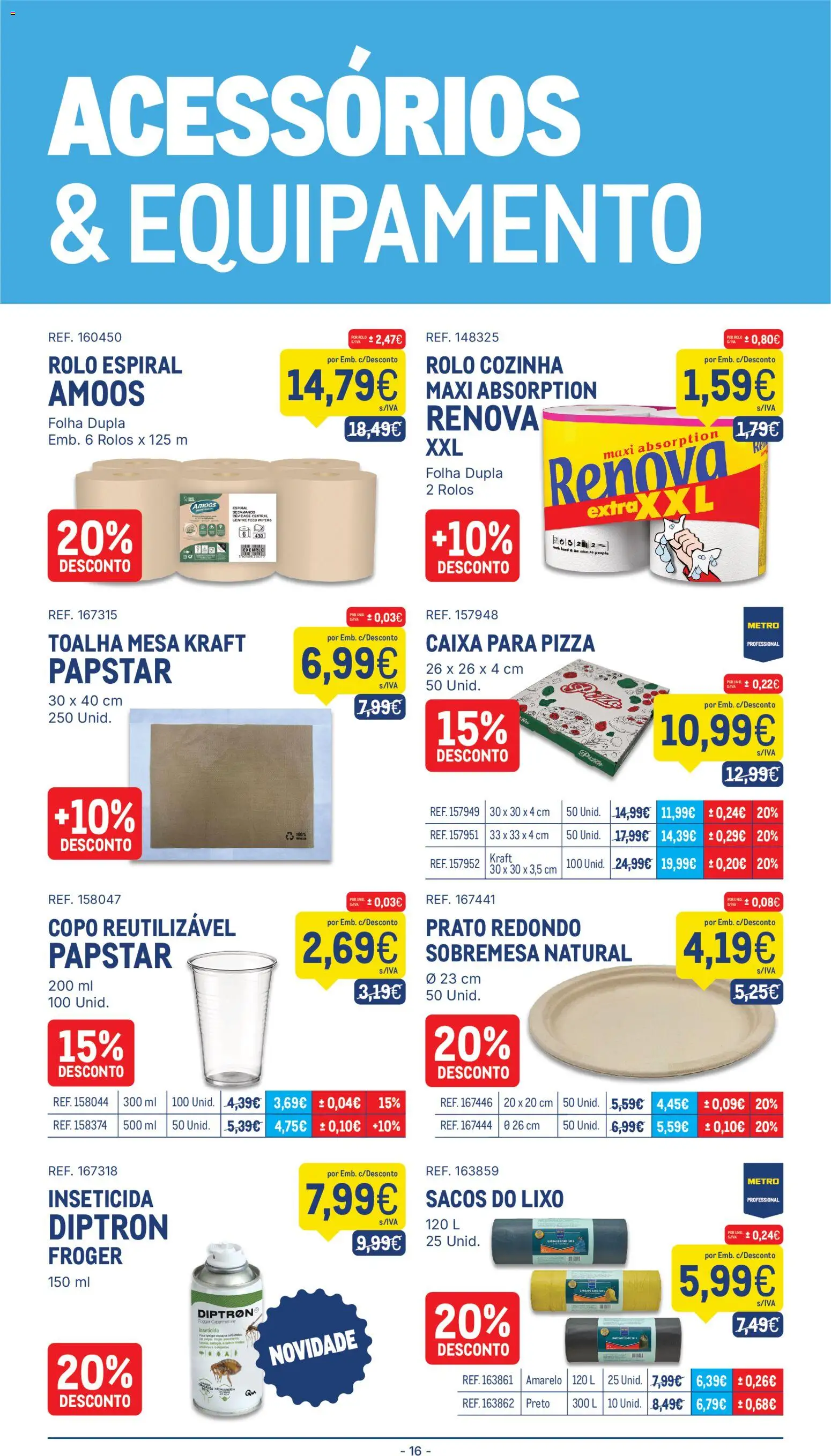Makro folheto │ válido de 06/10/2026 | Página: 16 | Produtos: Sobremesa, Sacos do lixo, Caixa, Pizza