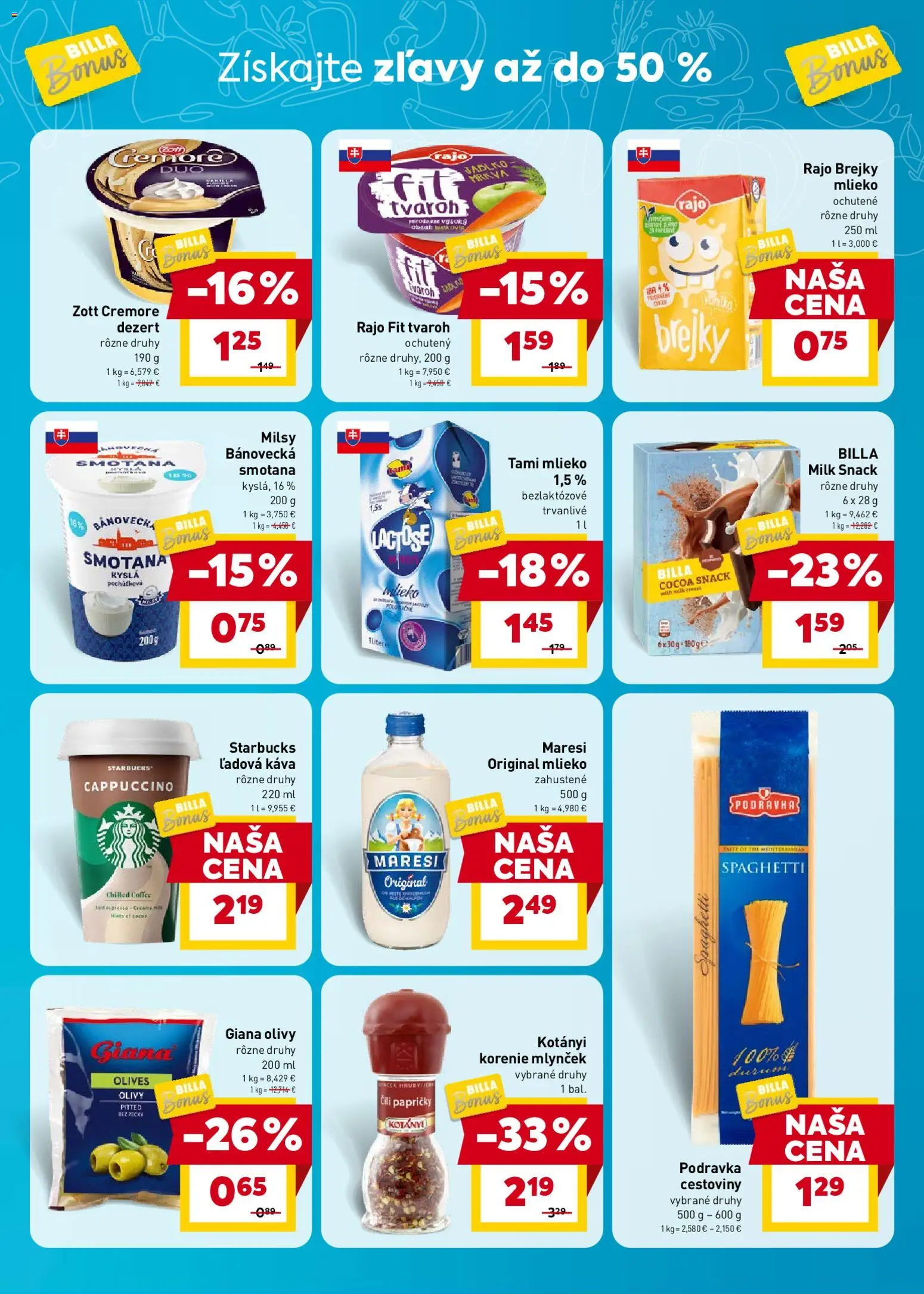 Nové Billa akcie – leták je platný od 06.05.2026 | Strana: 5 | Produkty: Káva, Cestoviny, Korenie, Mlynček