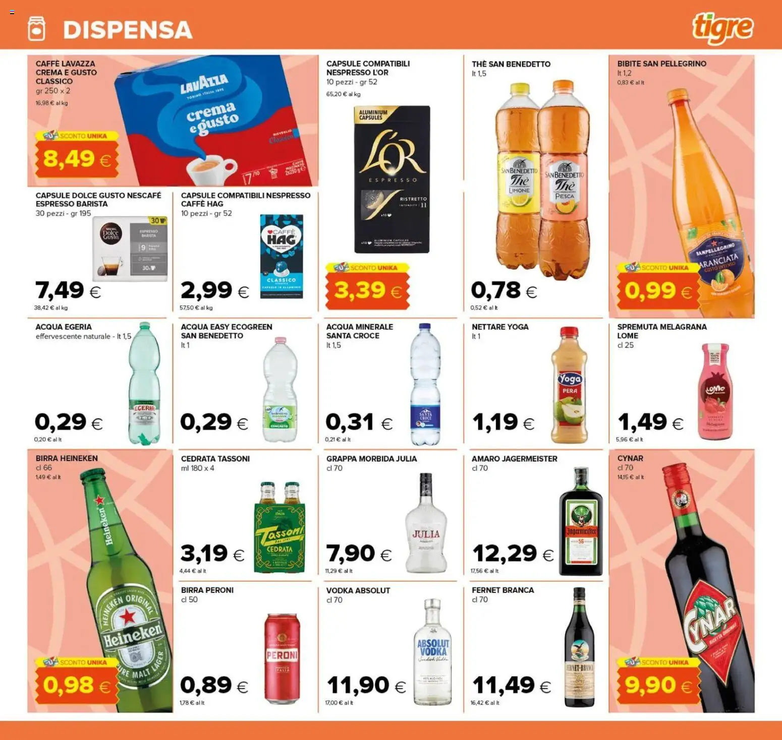 Volantino Tigre del 22/10/2026 | Pagina: 19 | Prodotti: Fernet, Acqua, Lavazza, Acqua minerale