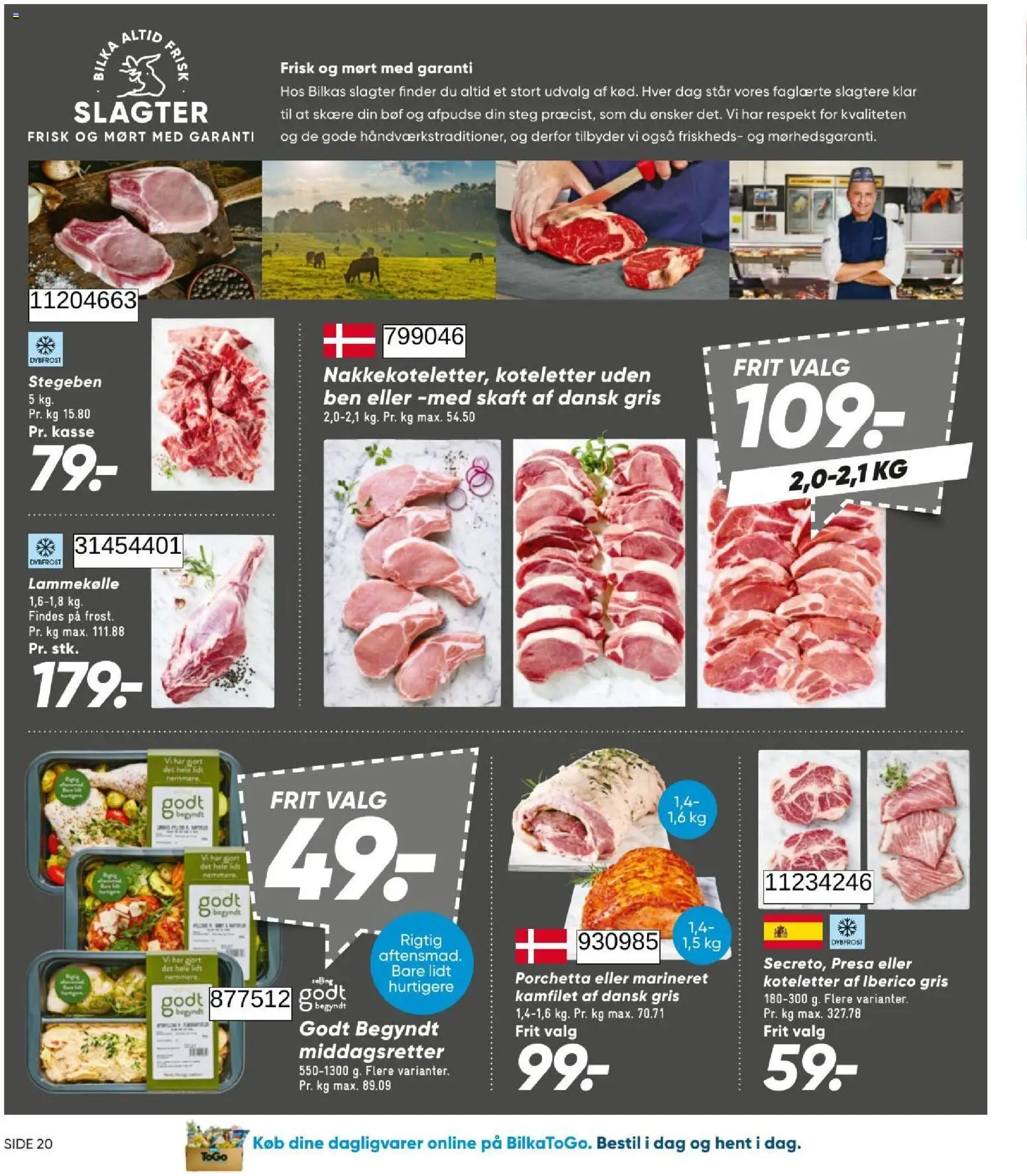 Bilka tilbudsavis – gyldig fra 21/08/2026 | Side: 20 | Produkter: Dagligvarer, Koteletter, Lammekølle, Søm