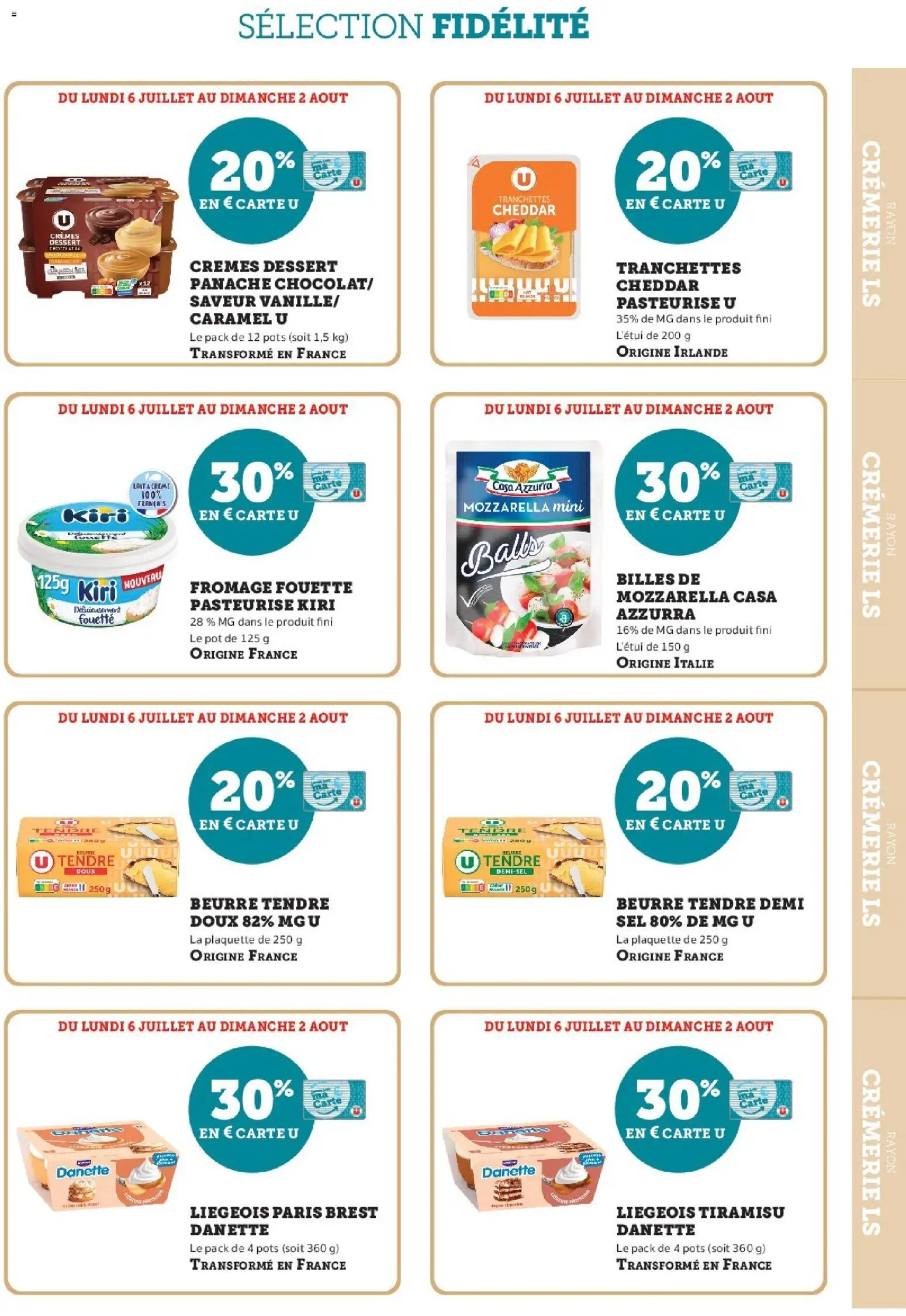 {H1} | Page: 5 | Produits: Lait, Beurre, Fromage, Chocolat