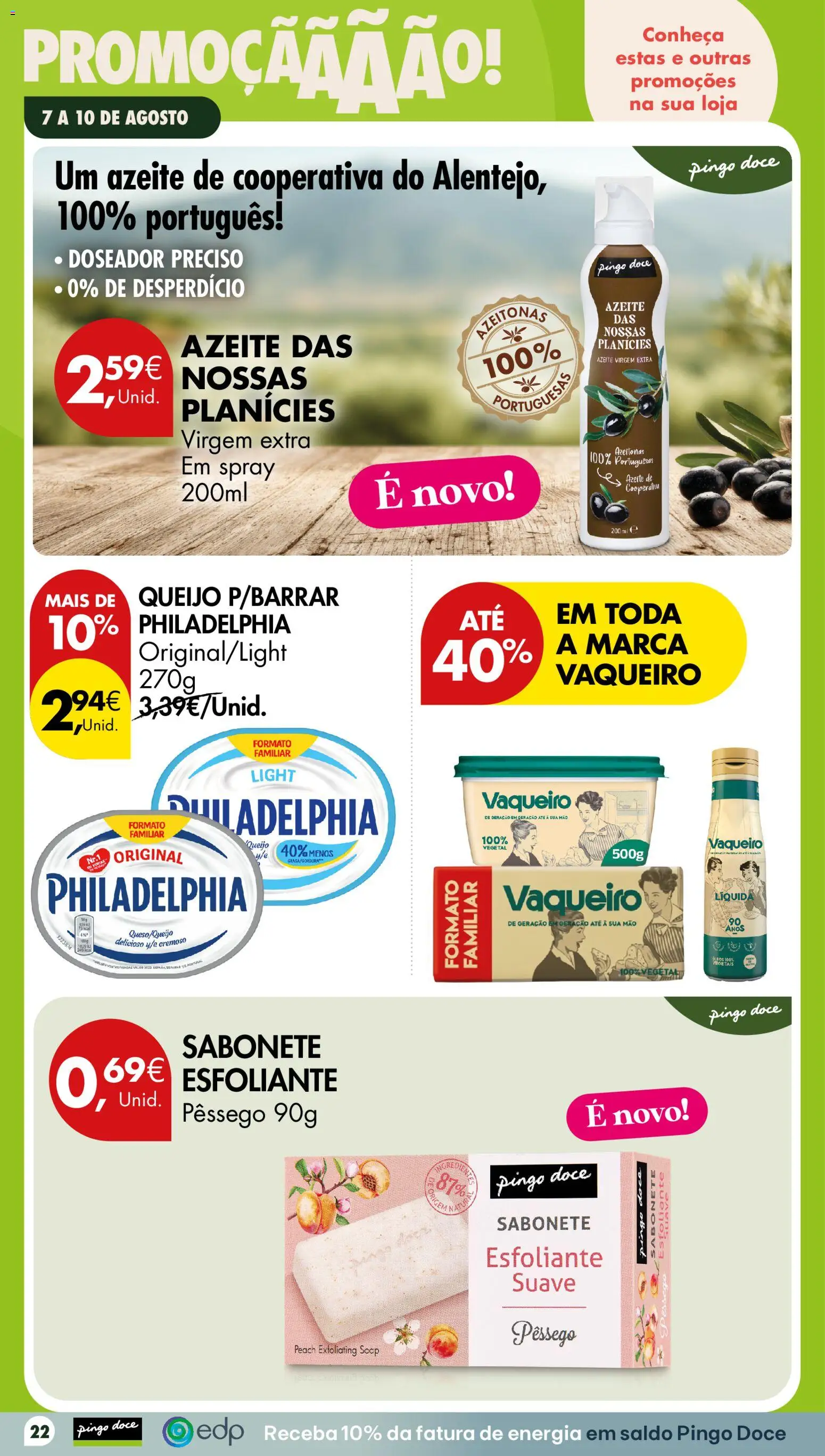 Pingo Doce Poupe este Fim de Semana │ válido de 07/08/2026 | Página: 22 | Produtos: Azeite, Azeitonas, Sabonete, Queijo