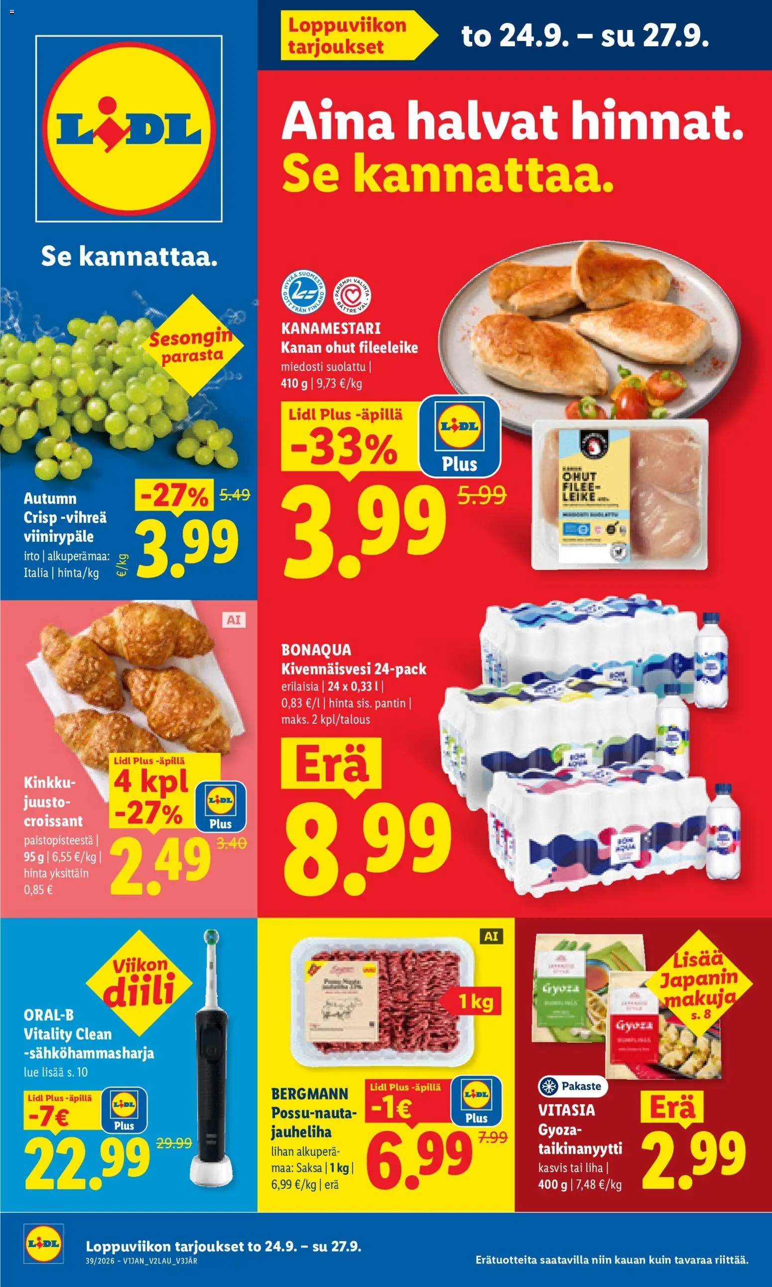 Lidl tarjoukset – voimassa 24/09/2026 alkaen | Sivu: 1