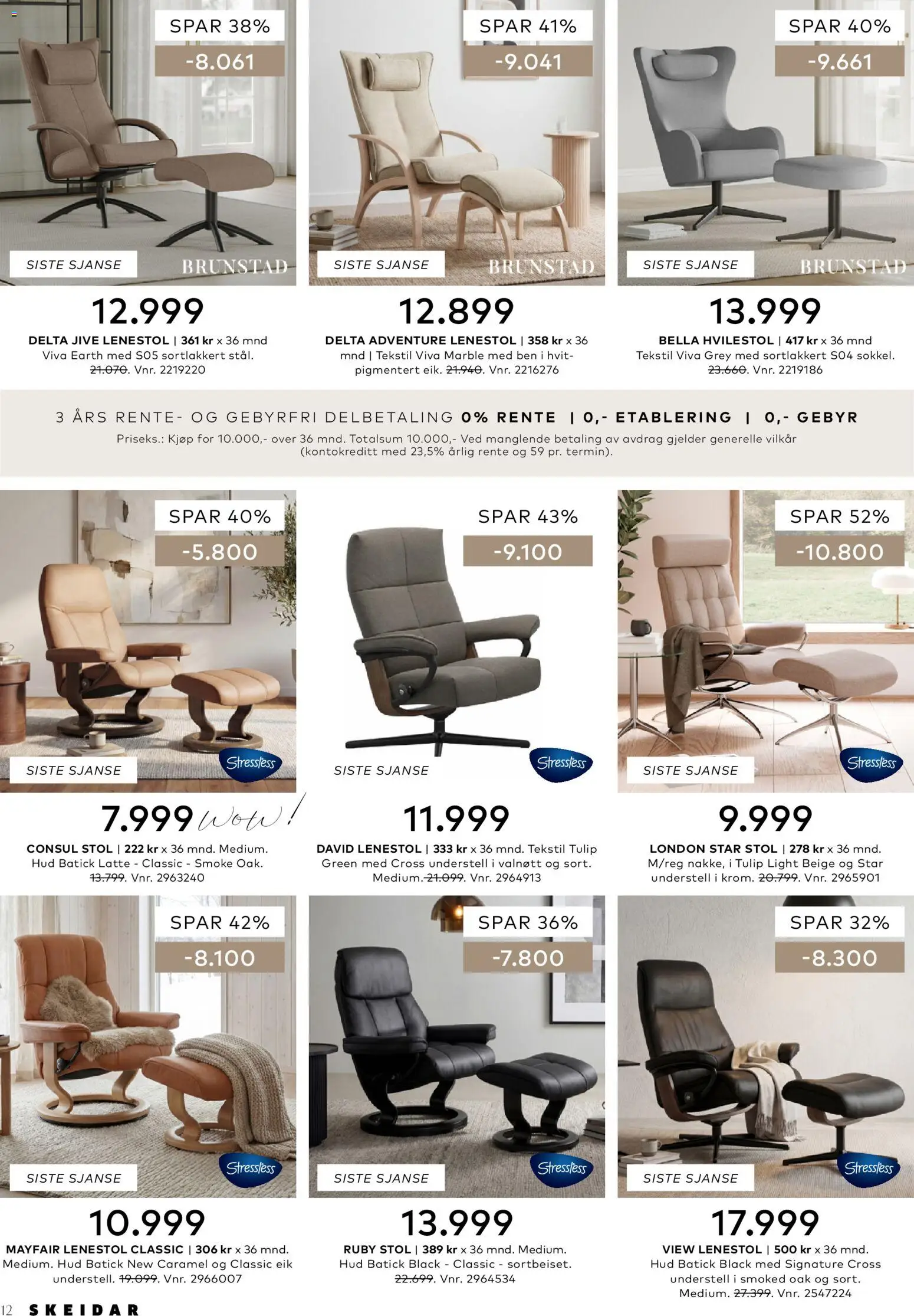 {H1} | Side: 12 | Produkter: Hvilestol, Lenestol, Stol