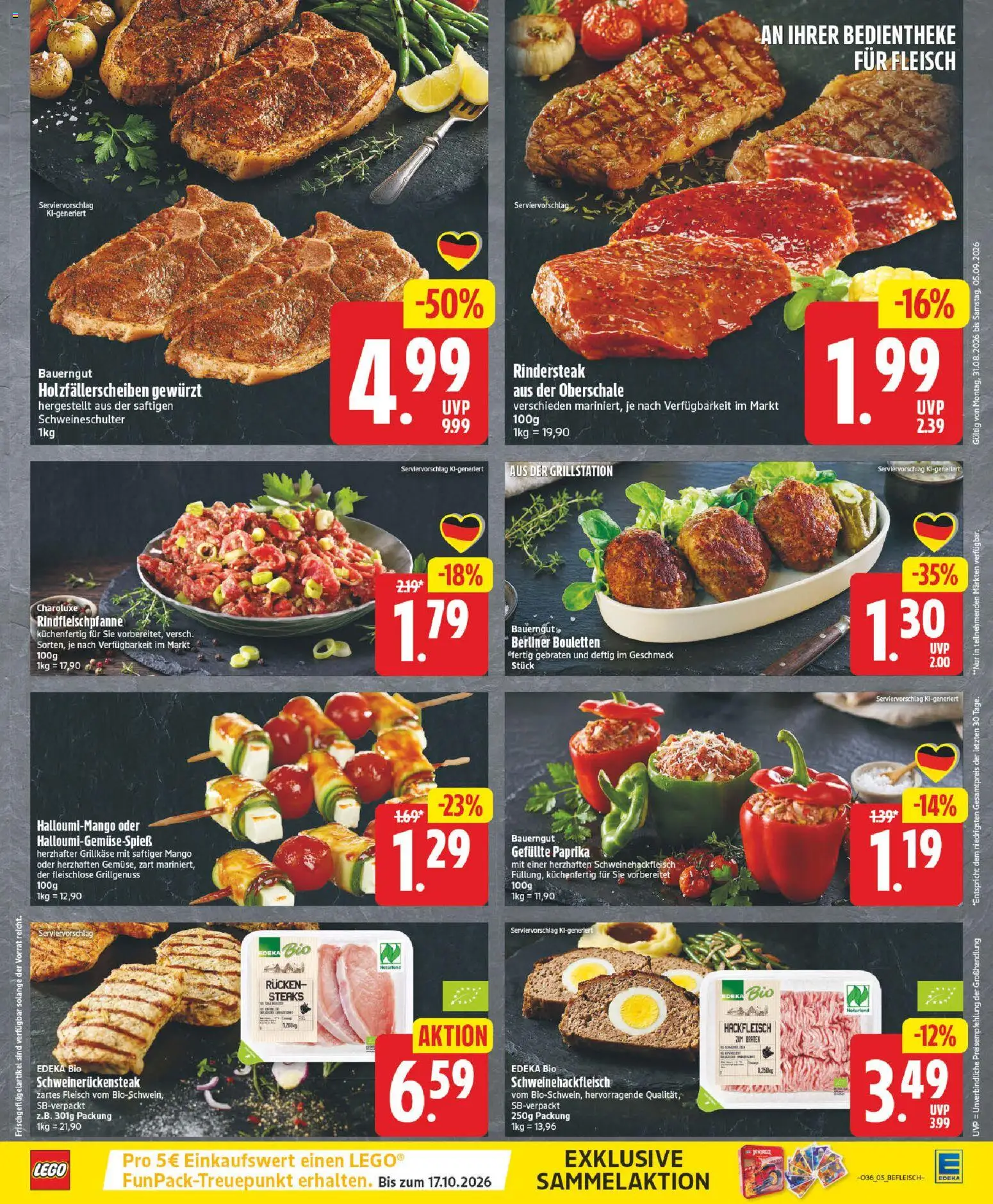 Edeka Prospekt – gültig ab 31.08.2026 | Seite: 7 | Produkte: Berliner, Mango, Bauerngut, Fleisch