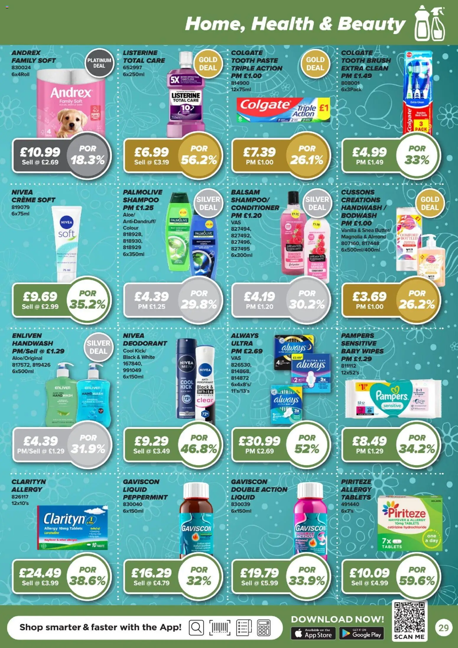 {H1} | Page: 29 | Products: Colgate, Deodorant, Raspberry, Vanilla