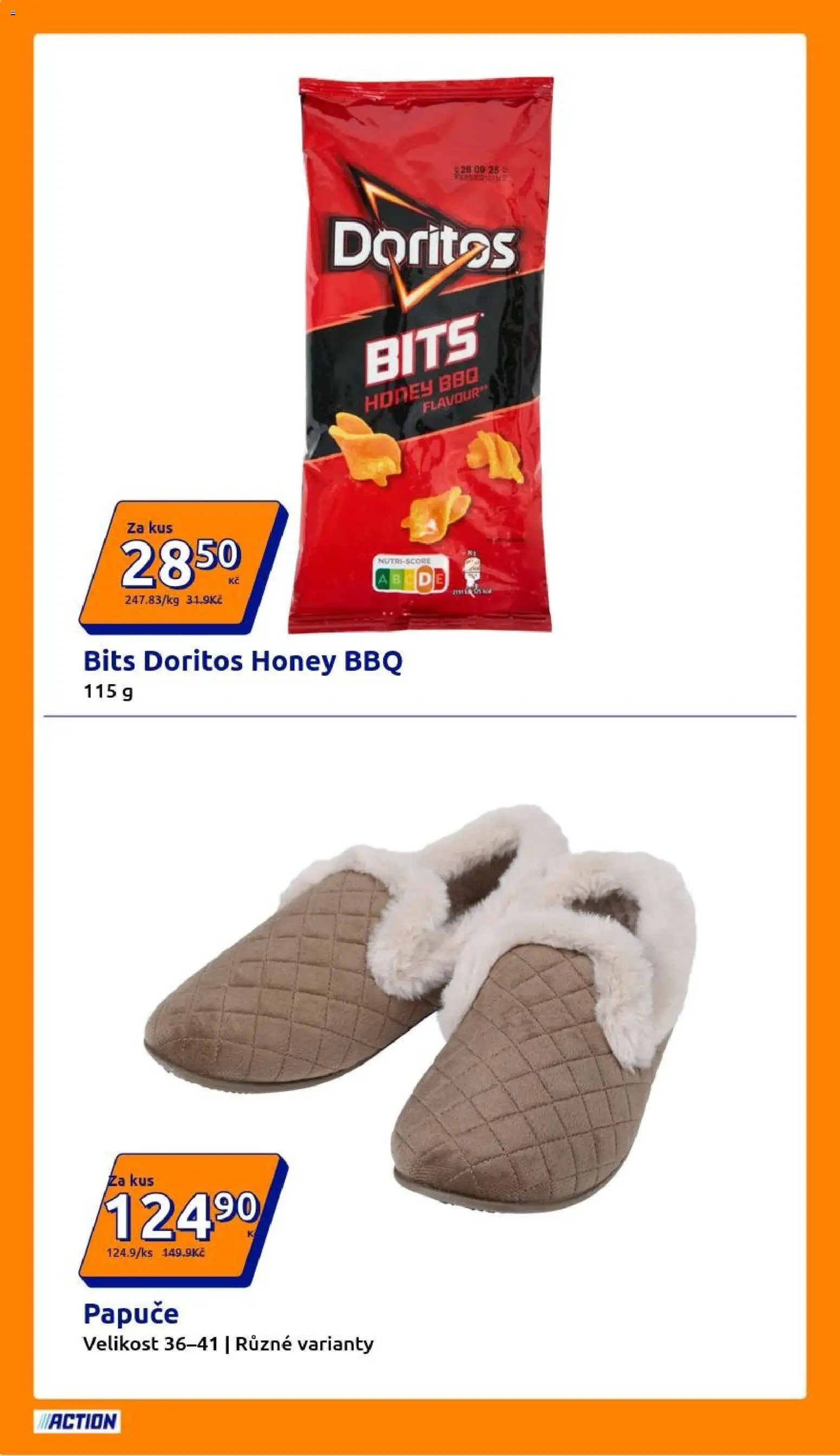 Action leták od 14.10.2026 | Strana: 22 | Produkty: Doritos, Papuče