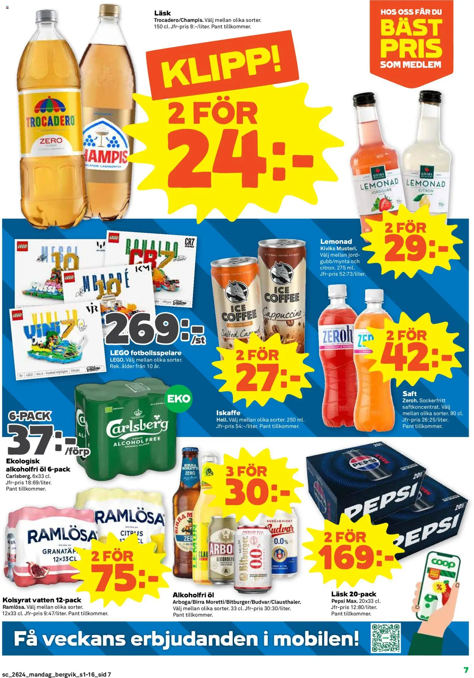 Stora Coop reklamblad aktuell från 08.06.2026 | Sida: 7 | Produkter: Jord, Iskaffe, Öl, Citron
