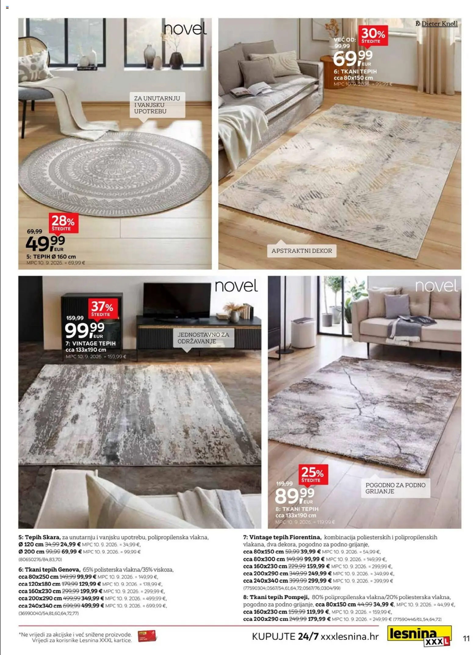 Lesnina katalog | vrijedi od 01.09.2026 | Stranica: 11 | Proizvodi: Tepih