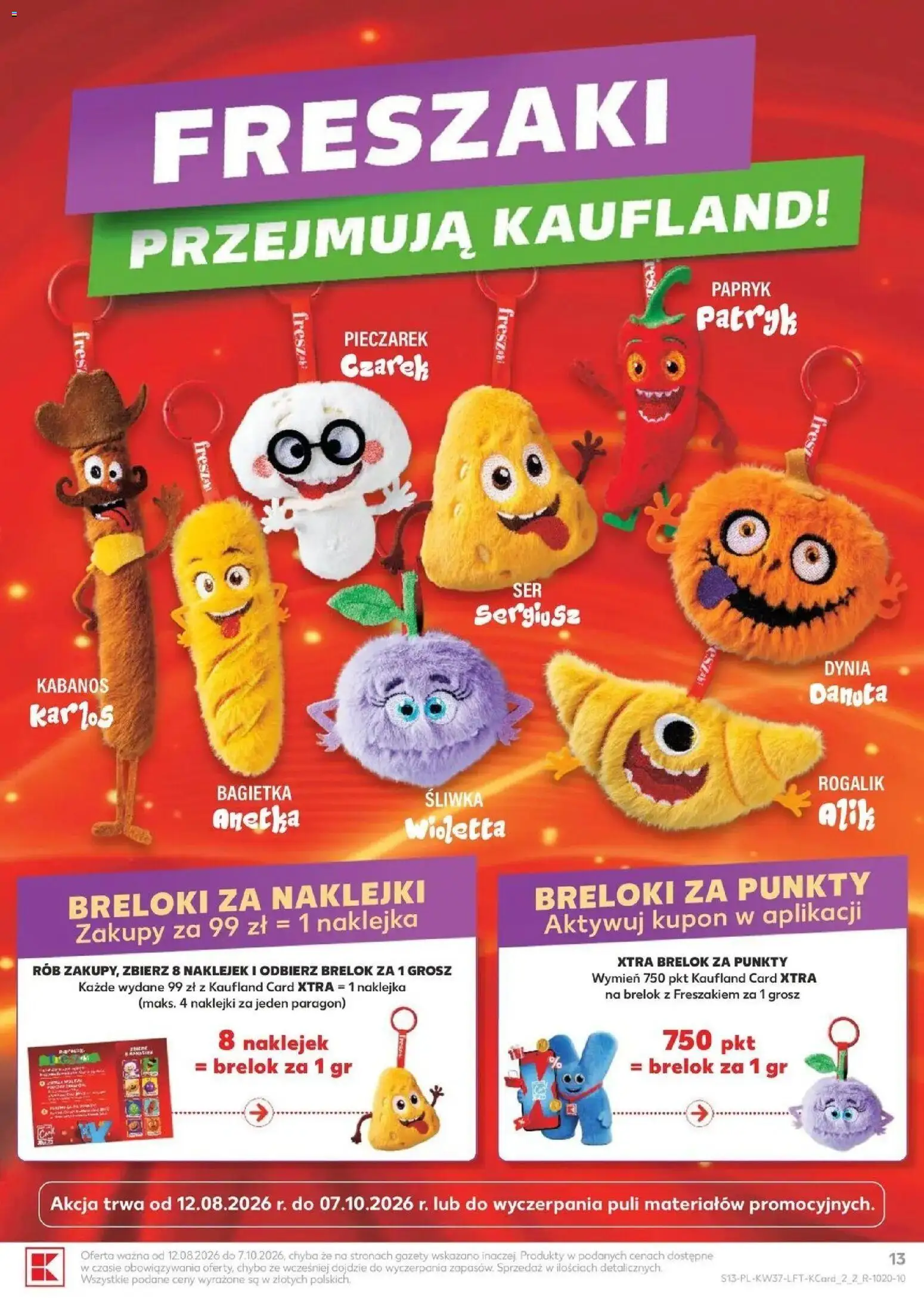 Kaufland gazetka od 10.09.2026 - od jutra PDF | Strona: 13 | Produkty: Dynia, Gazety, Naklejki, Ser