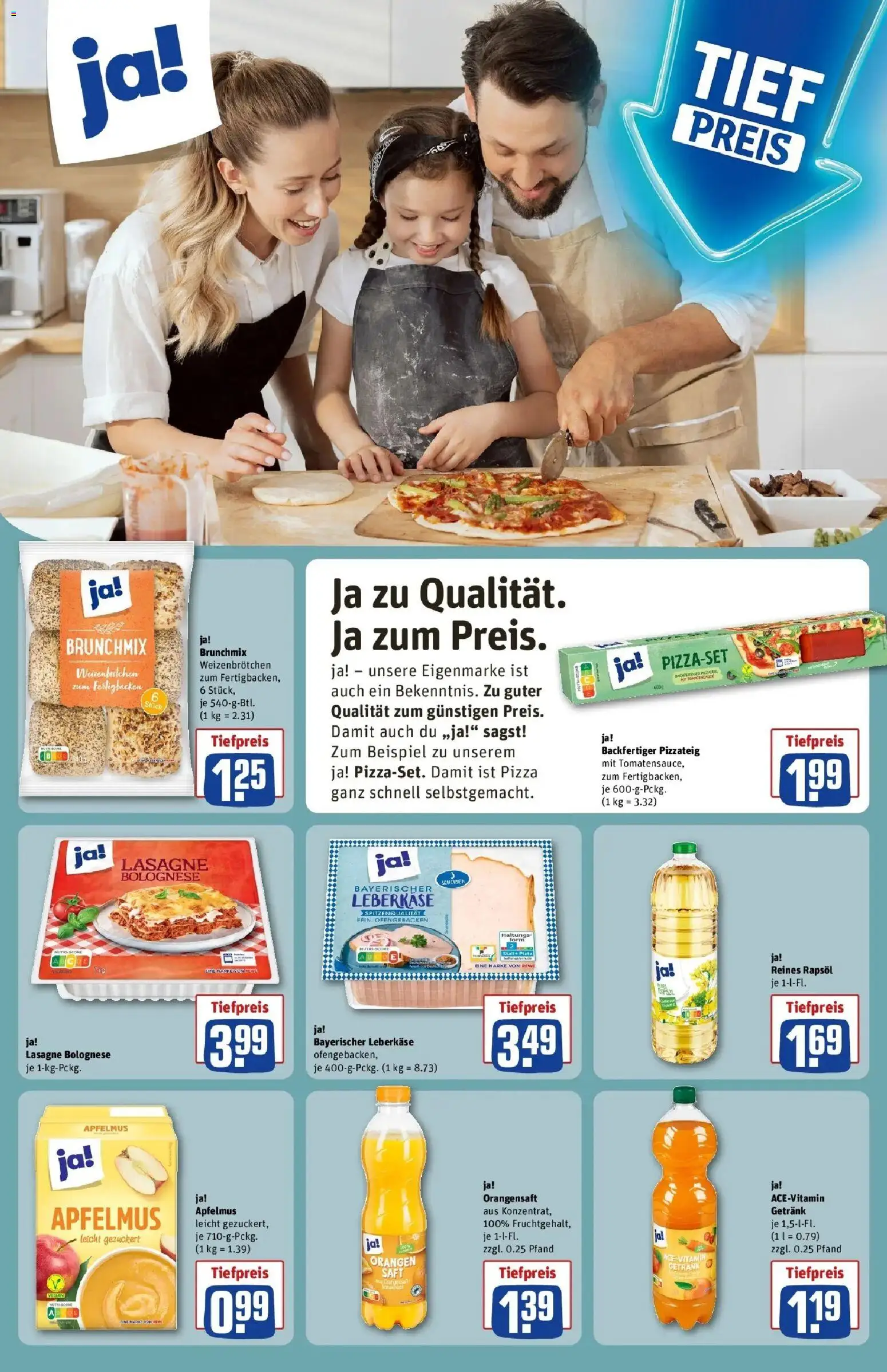 REWE Prospekt ab 14.09.2026 zum Blättern » Angebote | Seite: 12 | Produkte: Rapsöl, Orangen, Lasagne, Apfelmus