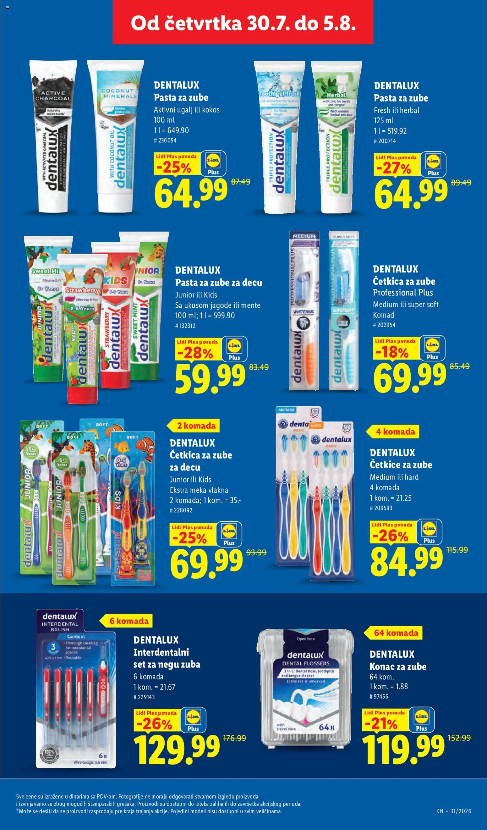 Lidl katalog - važi od 30.07.2026 | Strana: 35 | Proizvode: Jagode, Pasta, Kokos, Pasta za zube