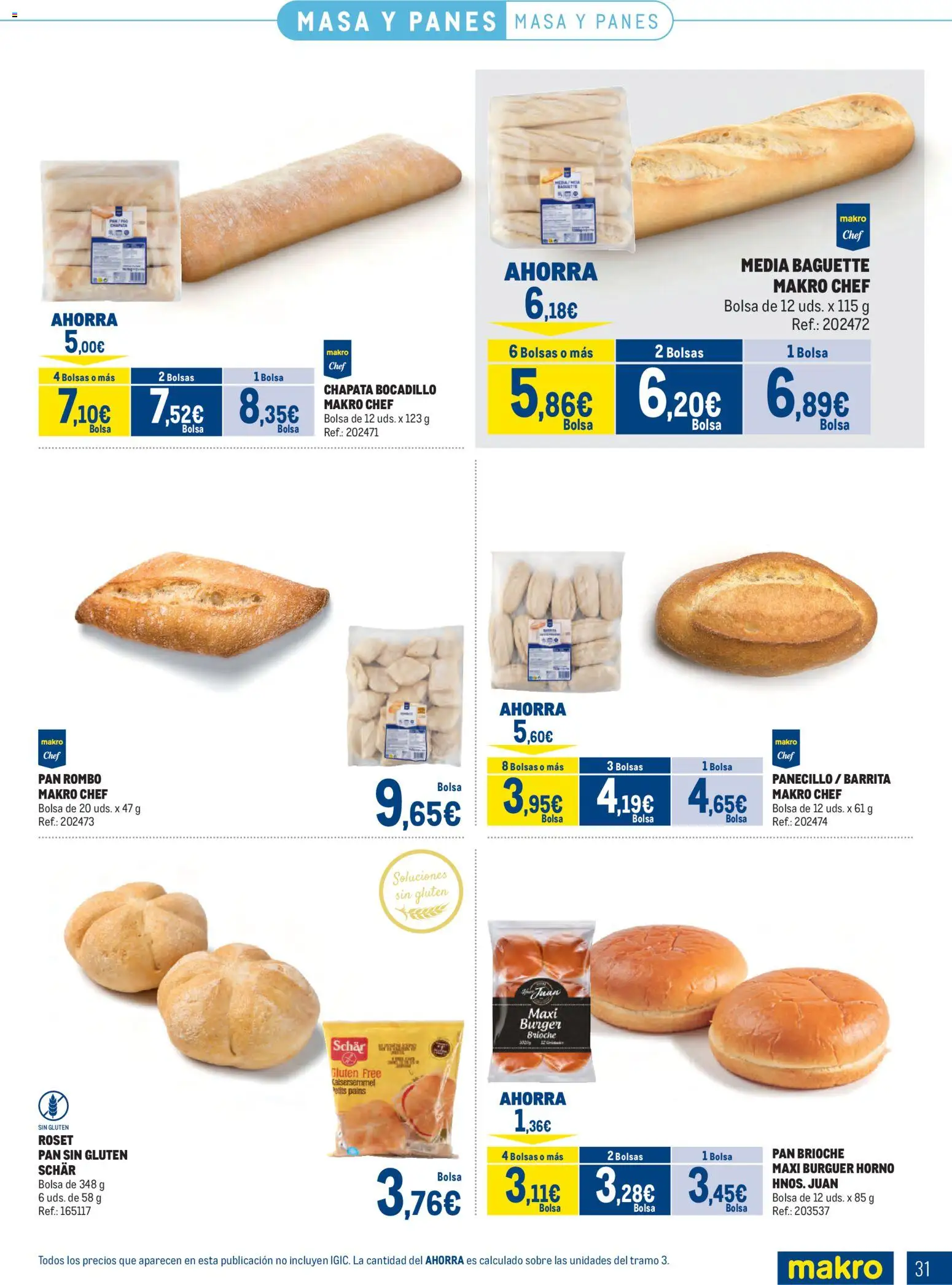 Makro Congelados Canarias │ válido desde el 04.05.2026 | Página: 31 | Productos: Pan, Bolsa, Horno