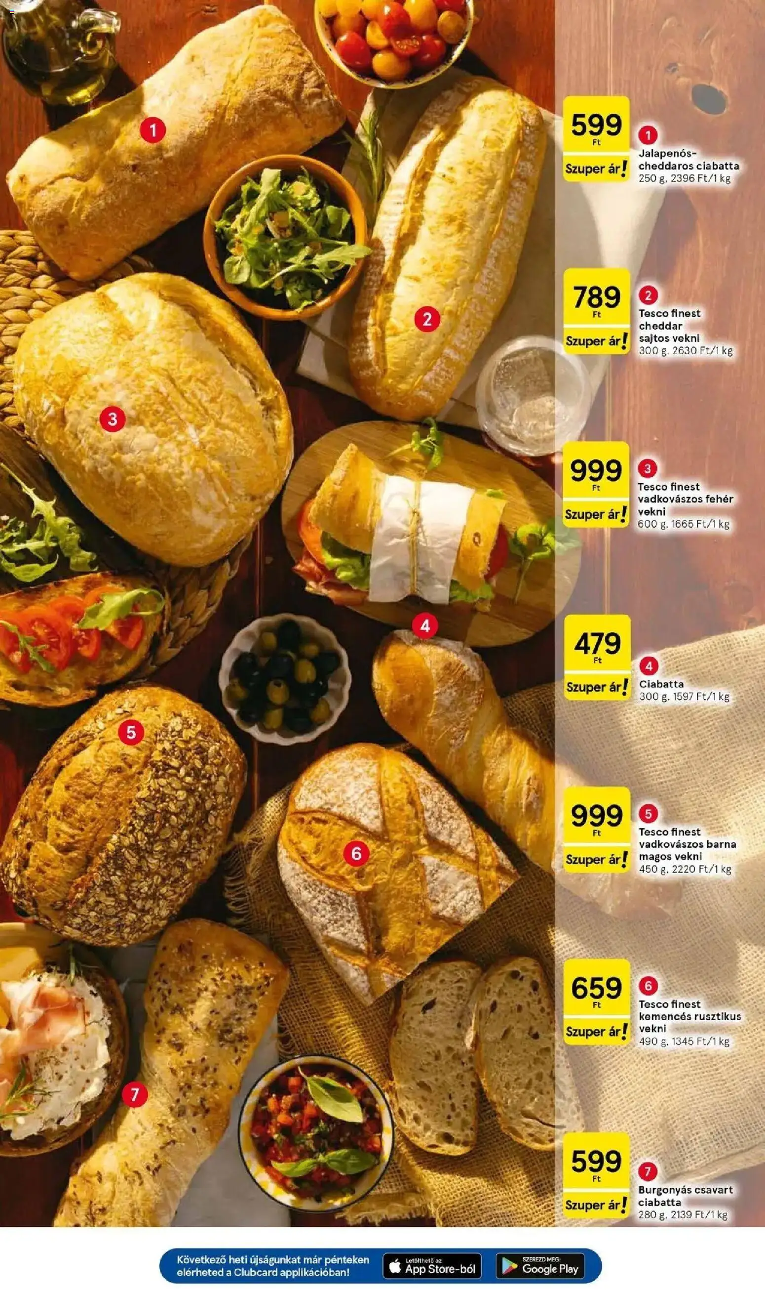 Tesco akciós ujság - amely érvényes a következő dátumtól: 10.06.2026 | Oldal: 9 | Termékek: Jalapenos, Ciabatta, Cheddar