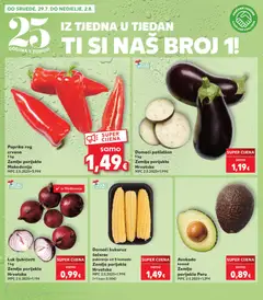 Paprika rog crvena, 1 kg, Zemlja porijekla, Makedonija - Pregled kataloga iz trgovine Kaufland, vrijedi od 29.07.2026 | Stranica: 2