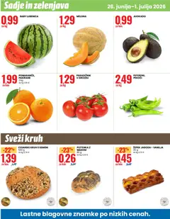 Eurospin katalog akcije – veljaven od 26.06.2026 | Stran: 12 | Izdelki: Lubenica, Melona, Kos, Avokado