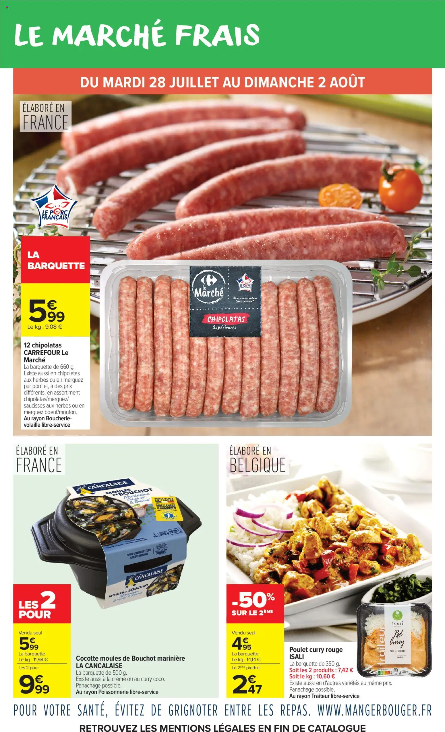 {H1} | Page: 4 | Produits: Marinière, Volaille, Poissonnerie, Curry