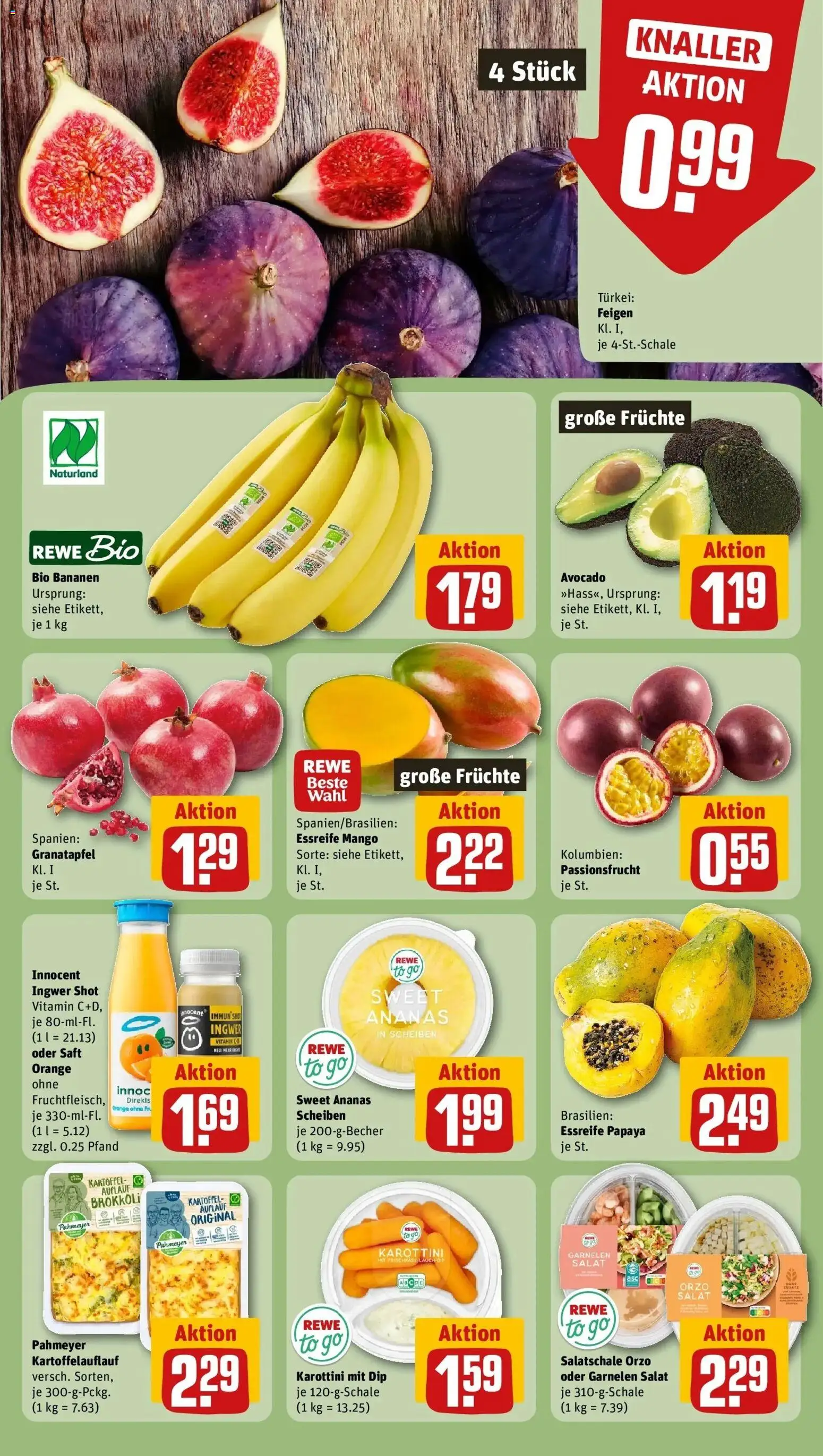 REWE Prospekt ab 28.09.2026 zum Blättern » Angebote | Seite: 12 | Produkte: Bananen, Avocado, Mango, Saft