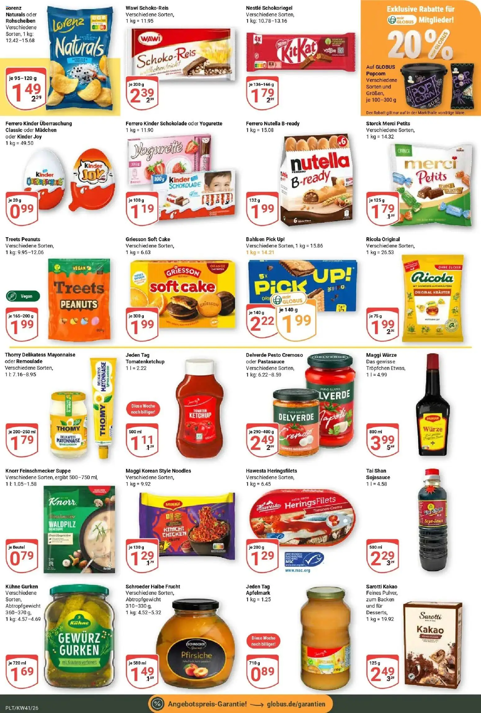 Globus Prospekt Plattling (ab 05.10.2026) » Angebote online | Seite: 15 | Produkte: Merci, Maggi, Knorr, Gurken
