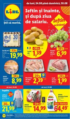 Ofertele Lidl valabile de la 24.08.2026