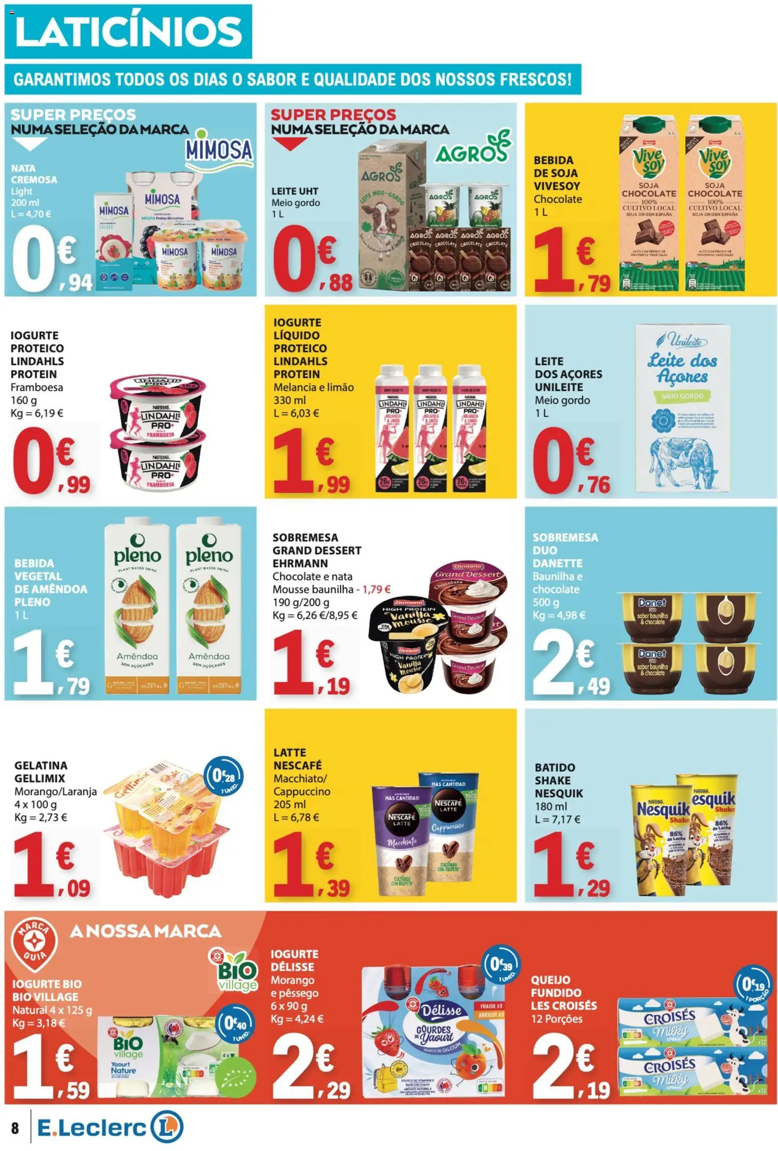E.Leclerc folheto │ válido de 08/10/2026 | Página: 8 | Produtos: Soja, Nestlé, Chocolate, Frutos silvestres