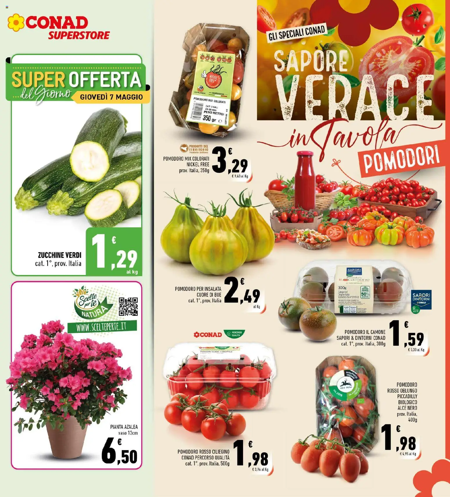 Volantino Conad del 06.05.2026 | Pagina: 5 | Prodotti: Tè, Insalata, Pomodoro, Zucchine