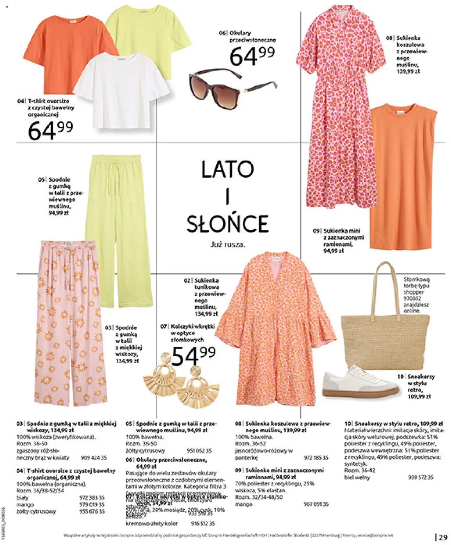 BonPrix Katalog od 18.05.2026 | Strona: 31 | Produkty: Spodnie, Sukienka, Okulary przeciwsłoneczne, Kwiaty
