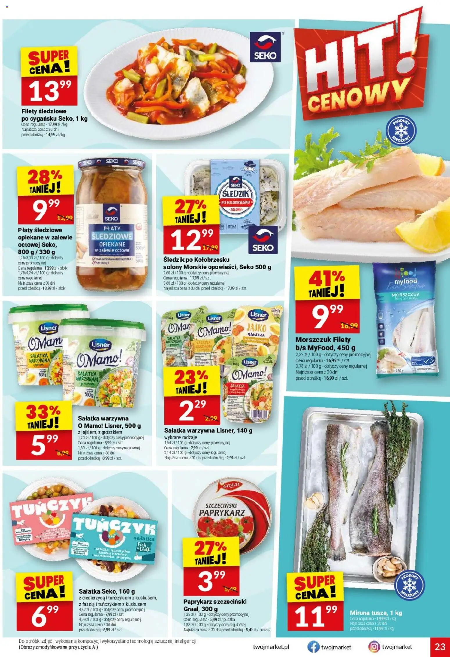 Twój Market gazetka od 28.10.2026 | Strona: 23 | Produkty: Paprykarz, Tuńczyk, Morszczuk, Fasola