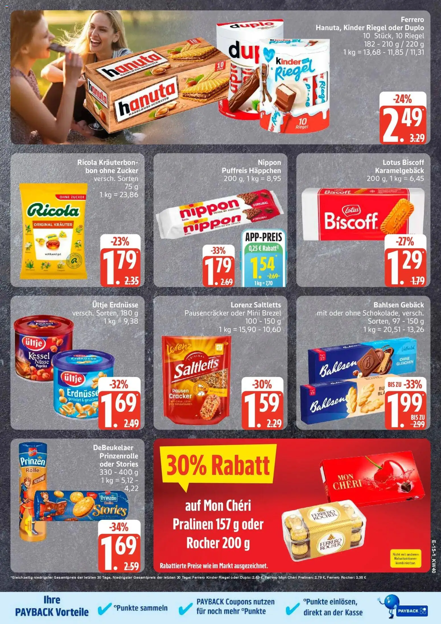 Edeka Prospekt Bad Schwartau (ab 28.09.2026) » Angebote Online | Seite: 19 | Produkte: Ultje erdnusse, Erdnüsse, Ferrero duplo, Mon cheri