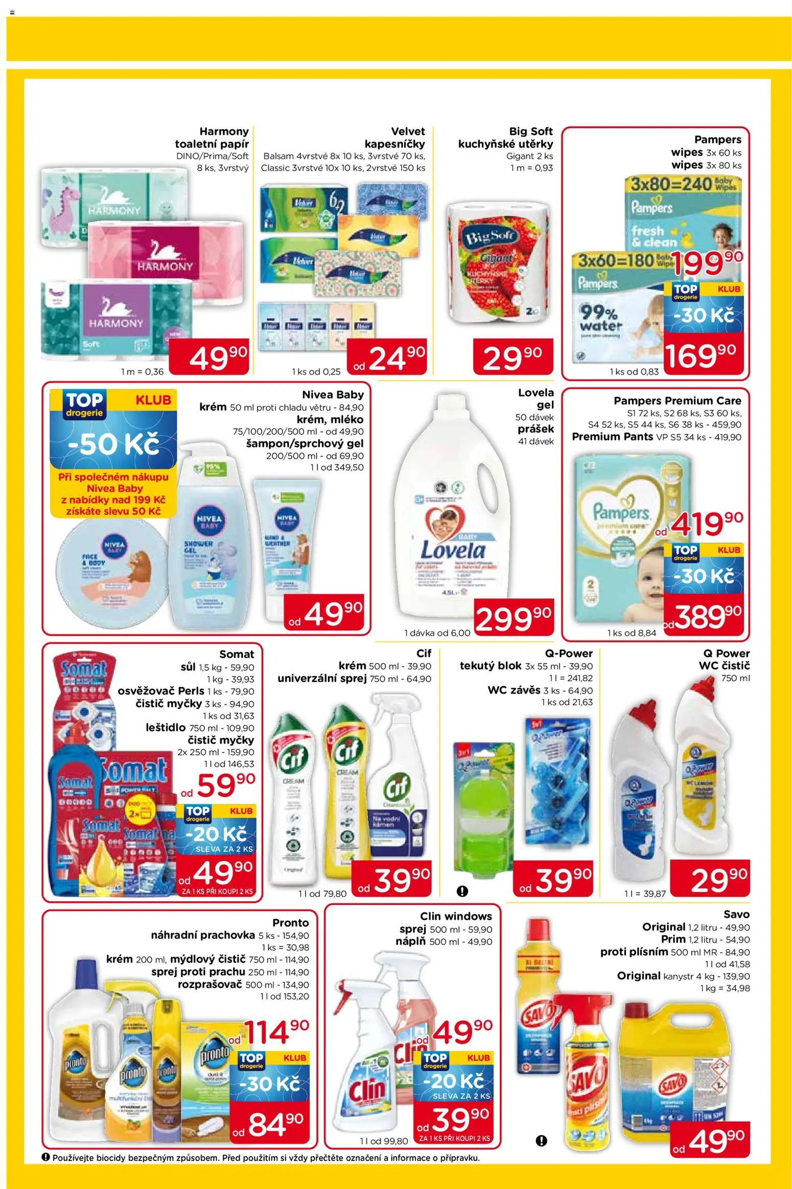 Top drogerie leták od 17.09.2026 | Strana: 3 | Produkty: Pronto, Nivea, Clin, Kuchyňské utěrky