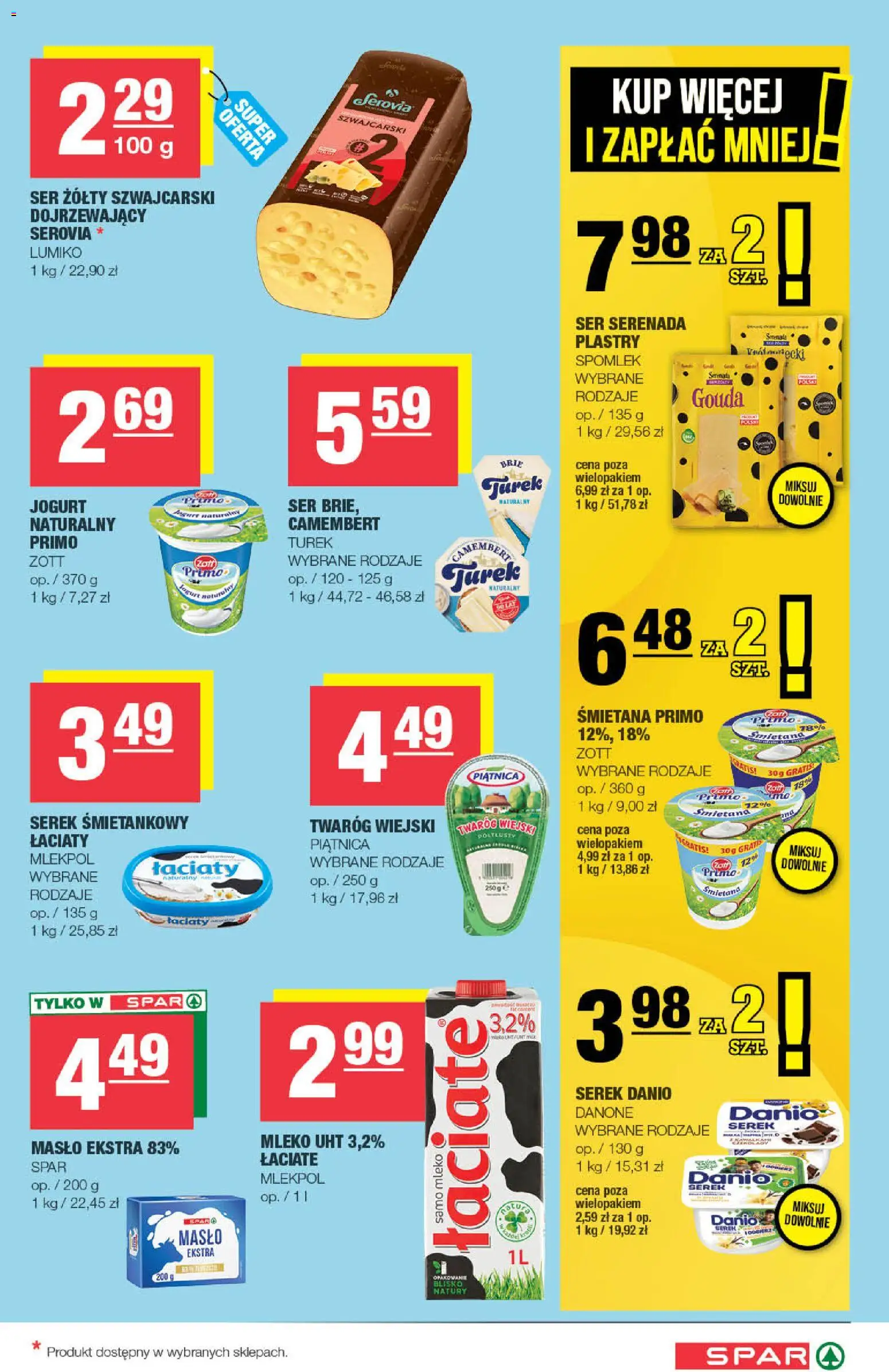 Spar gazetka od 12.08.2026 | Strona: 3 | Produkty: Camembert, Mleko, Ser, Jogurt