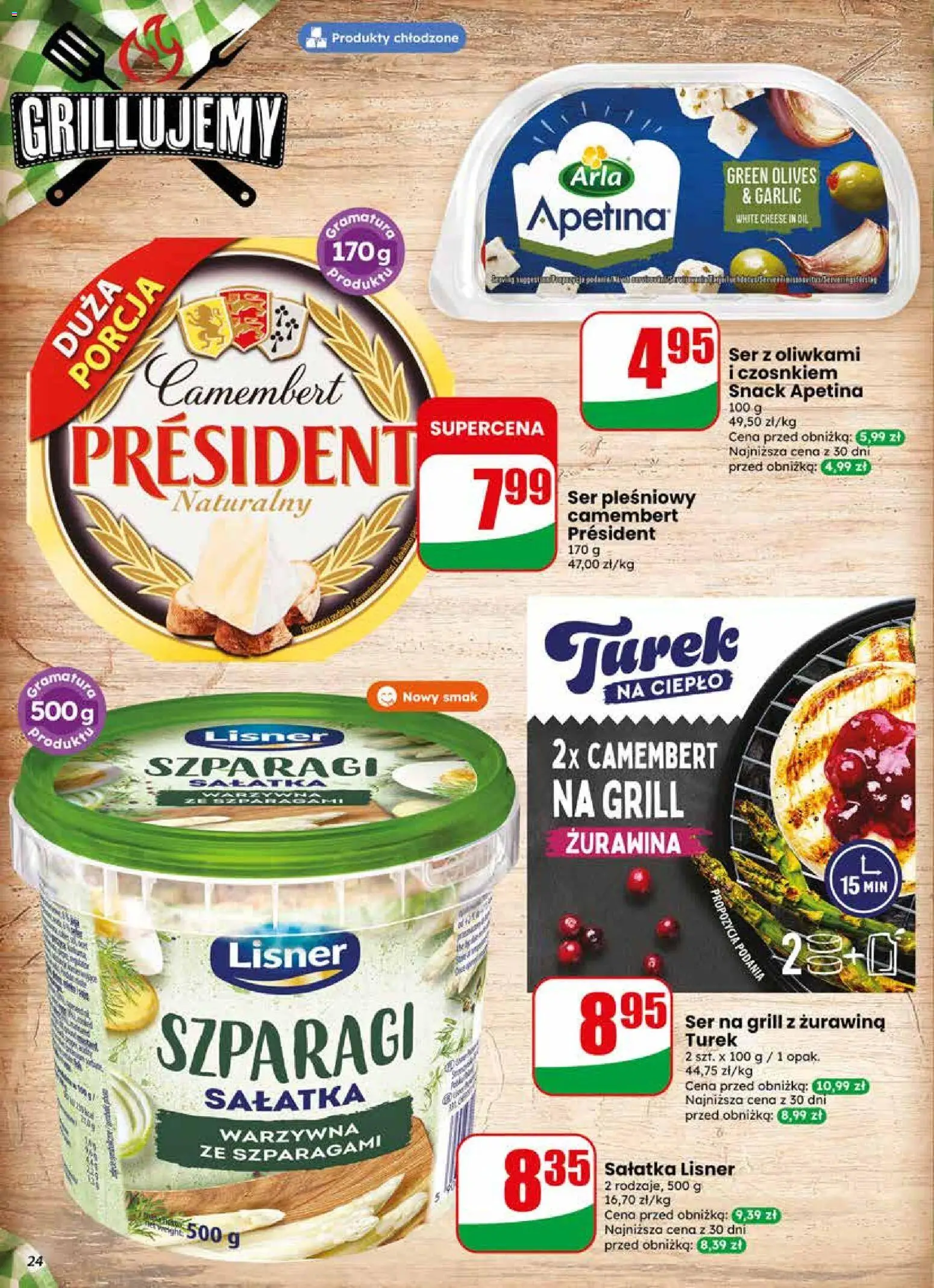 Dino gazetka od 13.05.2026 | Strona: 24 | Produkty: Ser pleśniowy, Grill, Camembert, Żurawina