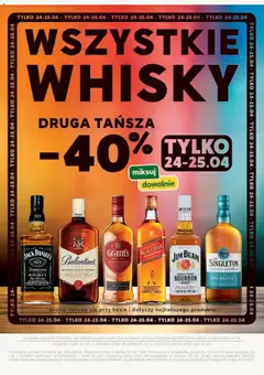Pogląd oferty "Stokrotka gazetka - Oferta alkoholowa" - ważna od 16.04.2026 | Strona: 3 | Produkty: Jim Beam, Jack Daniel's, Red label, Whisky