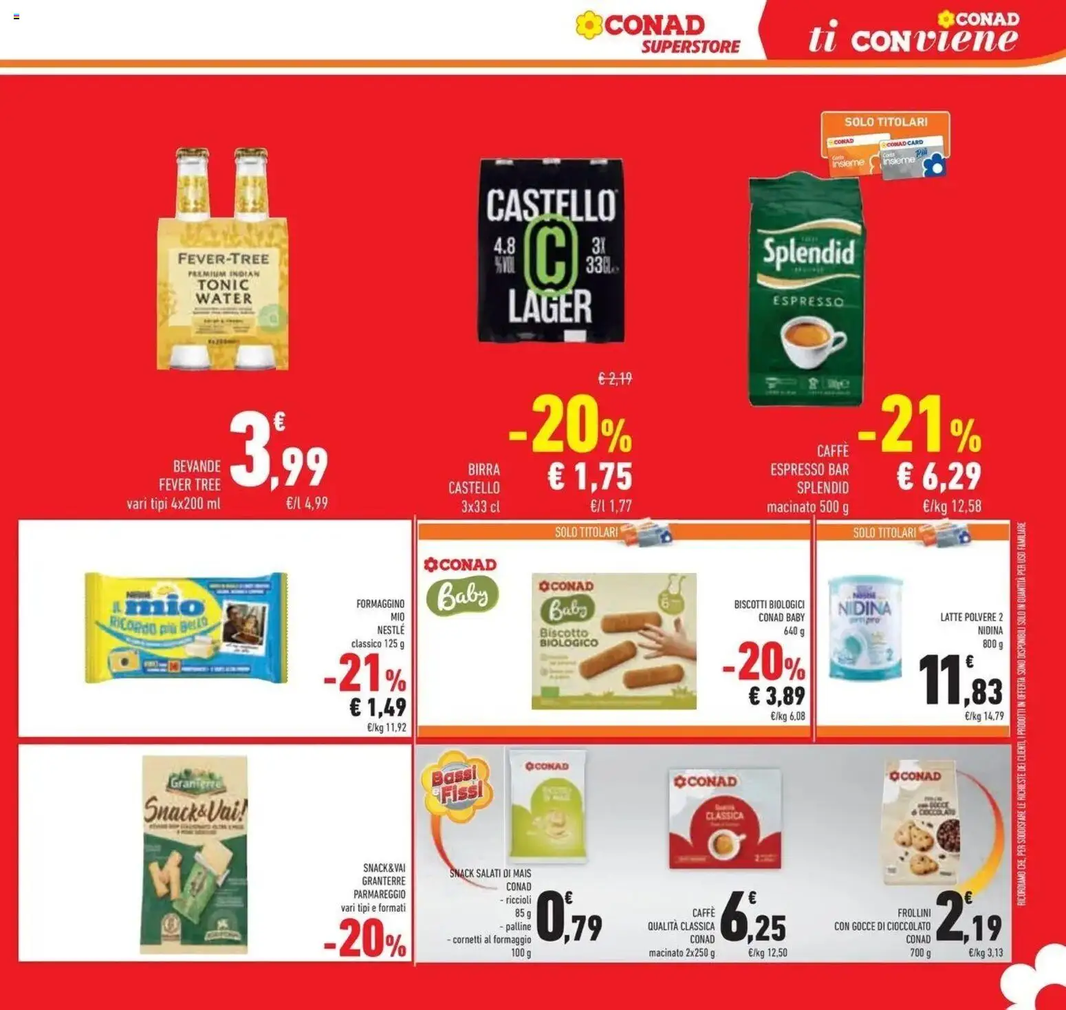 Anteprima volantino Conad dal 21/10/2026 prossima settimana | Pagina: 33 | Prodotti: Cioccolato, Birra, Bevande, Frollini